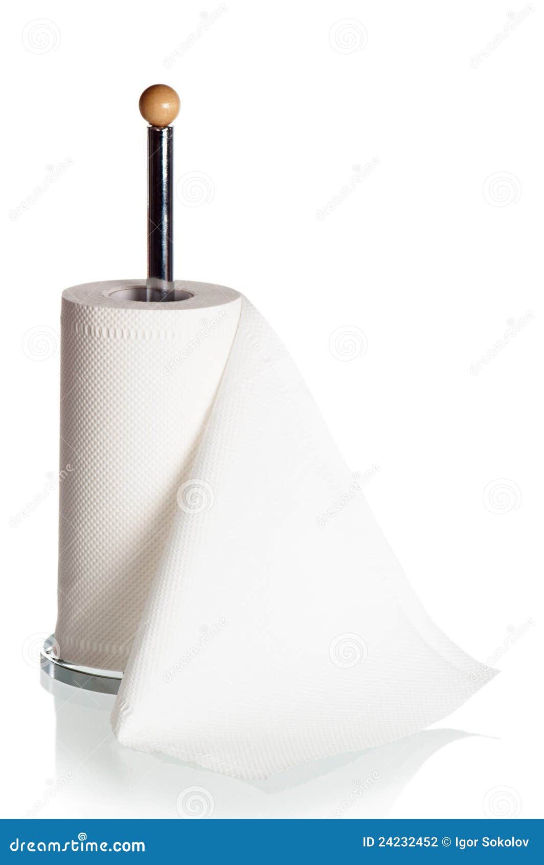 Essuie Main De Papier De Cuisine Sur Le Support Photo Stock Image Du Intense Roulement 24232452