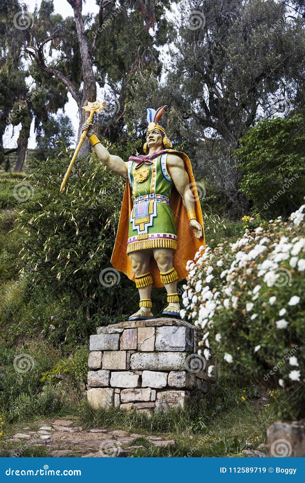 Peru Peruano De Andes Cuzco Do Guerreiro Do Inca Do Homem Imagem