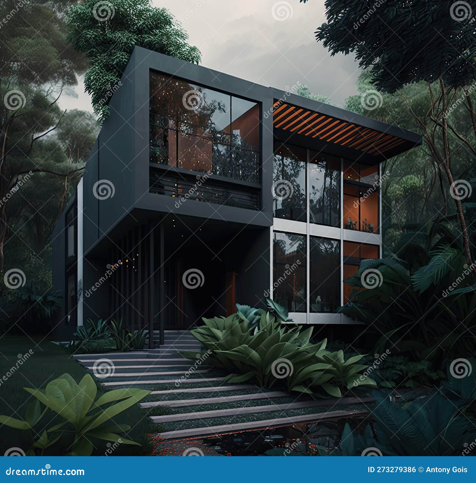 nature-inspired fictional house s created in high-quality generative ai