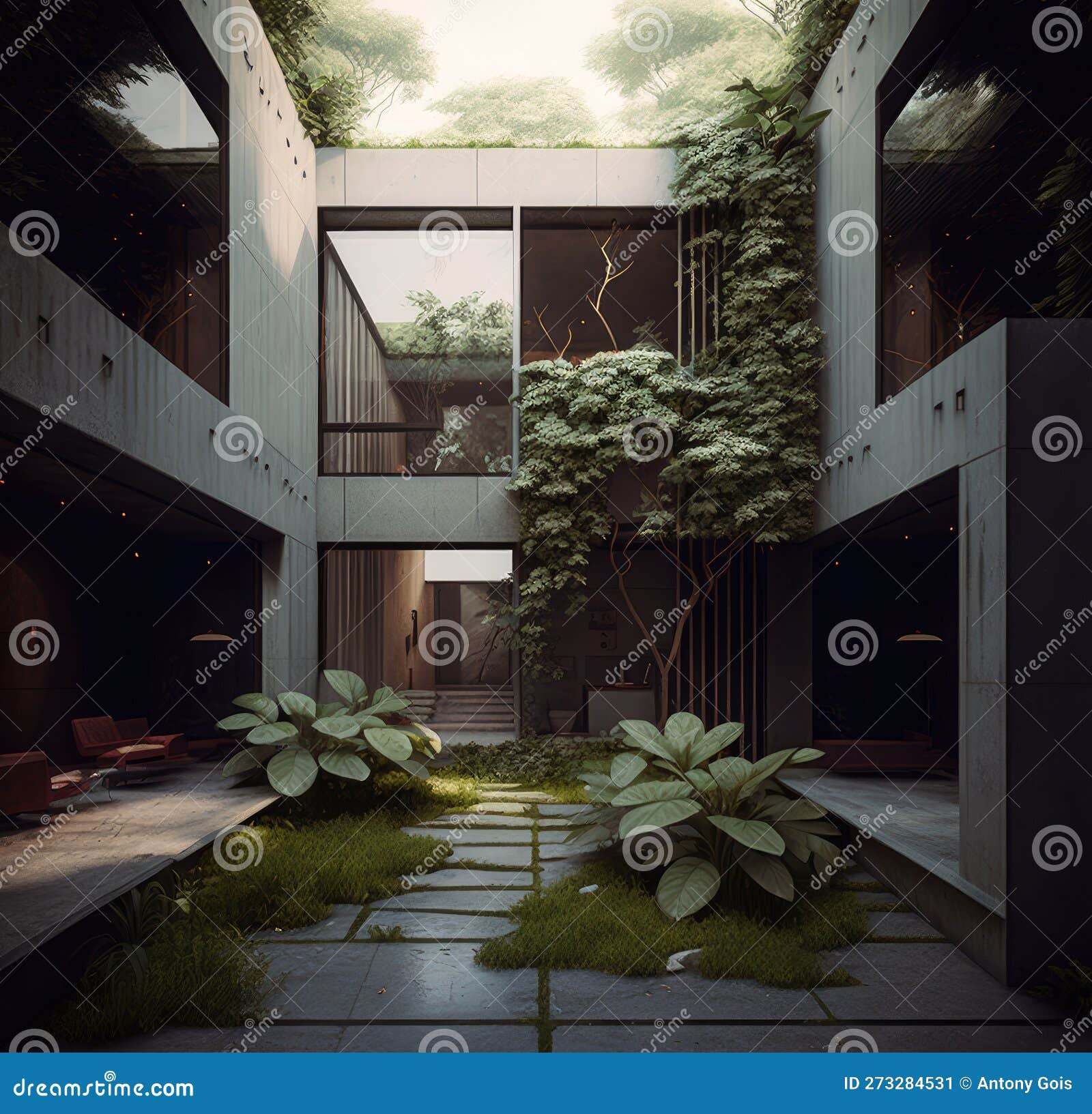 nature-inspired fictional house s created in high-quality generative ai