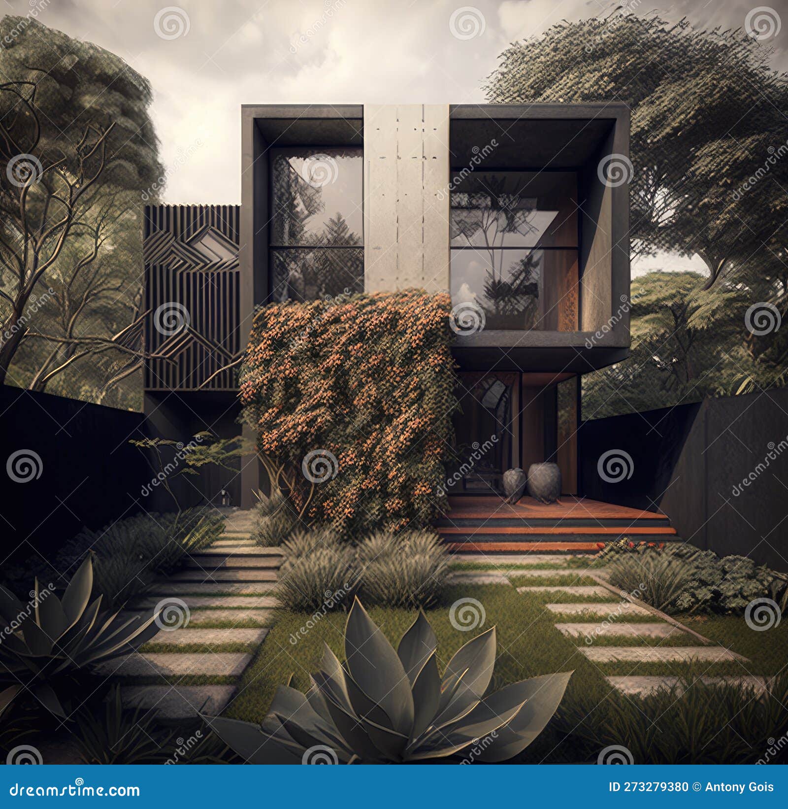 nature-inspired fictional house s created in high-quality generative ai