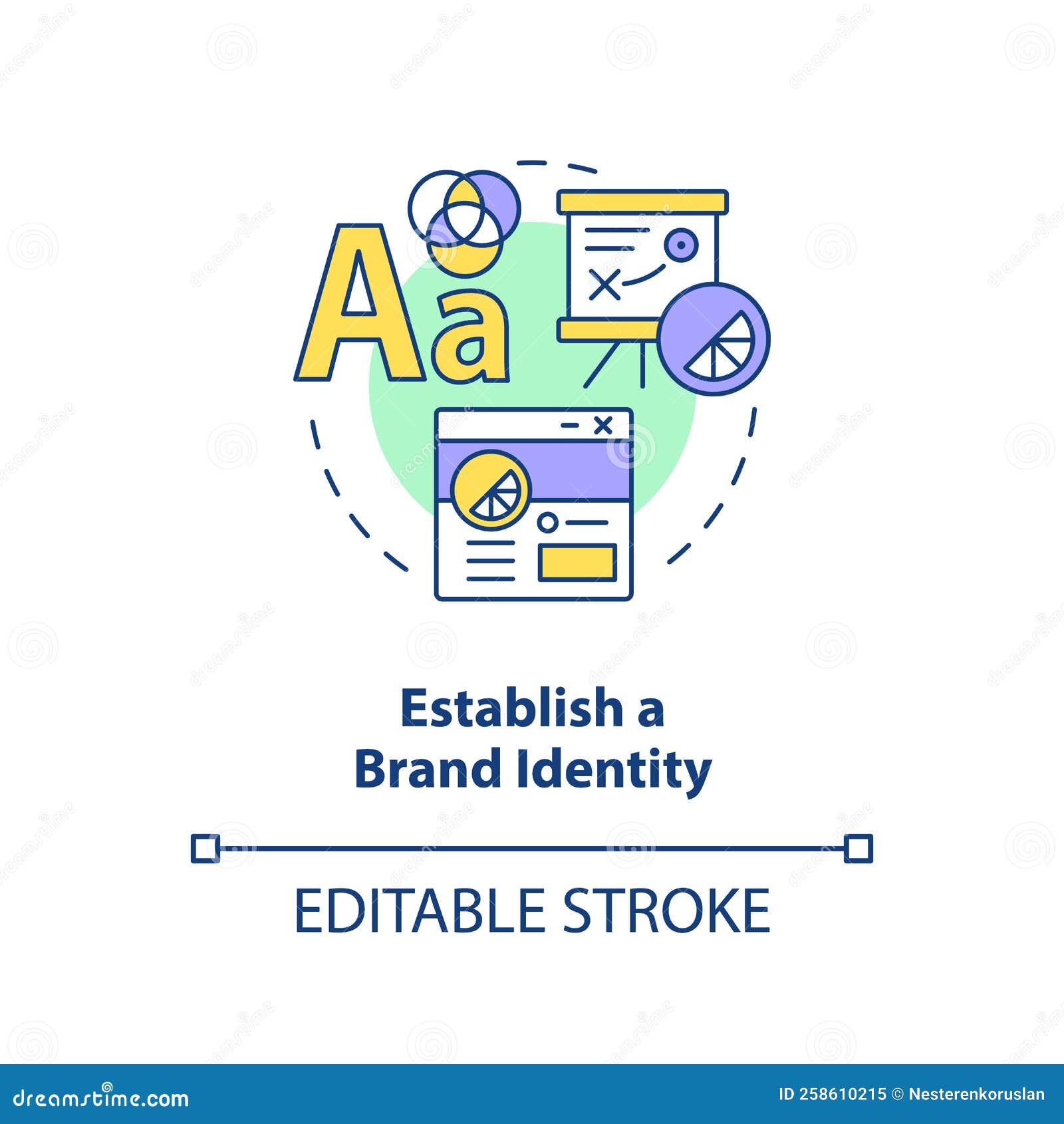Establish Brand Identity Concept Icon Stock Vector - Illustration of