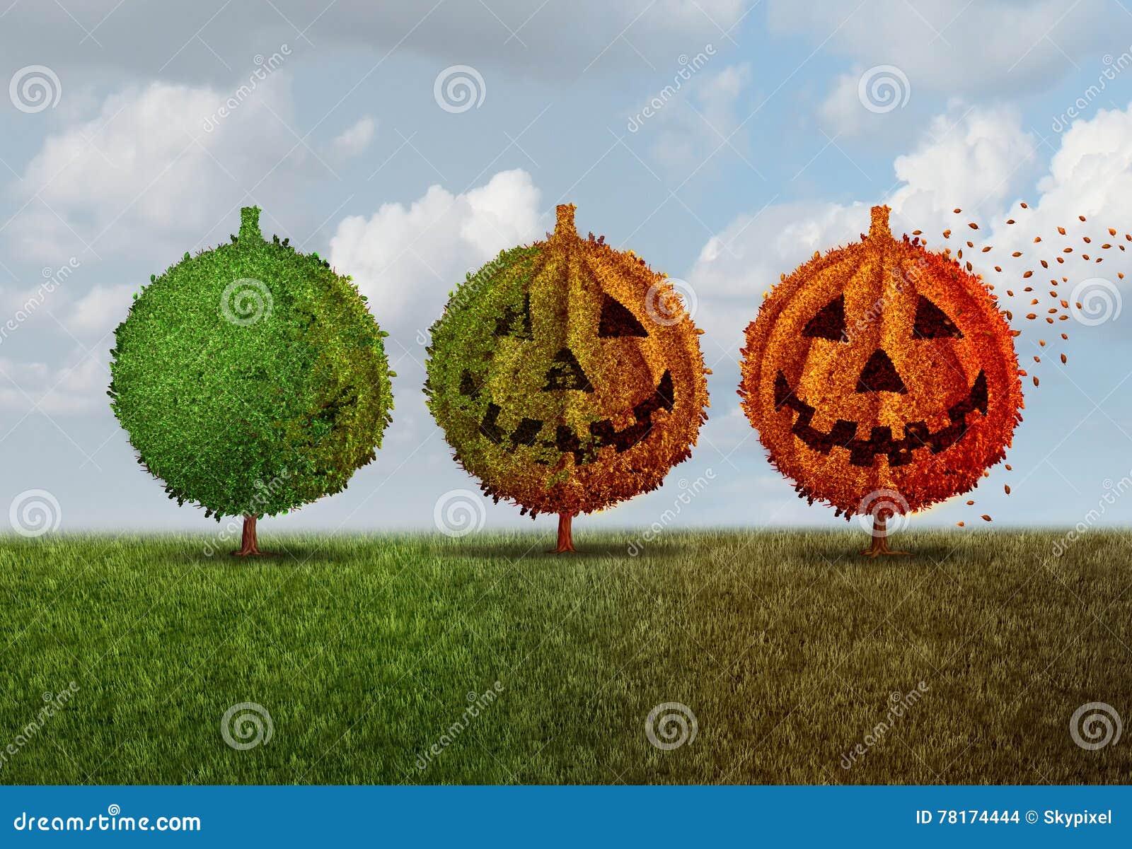 Estación de Halloween stock de ilustración. Ilustración de cambio