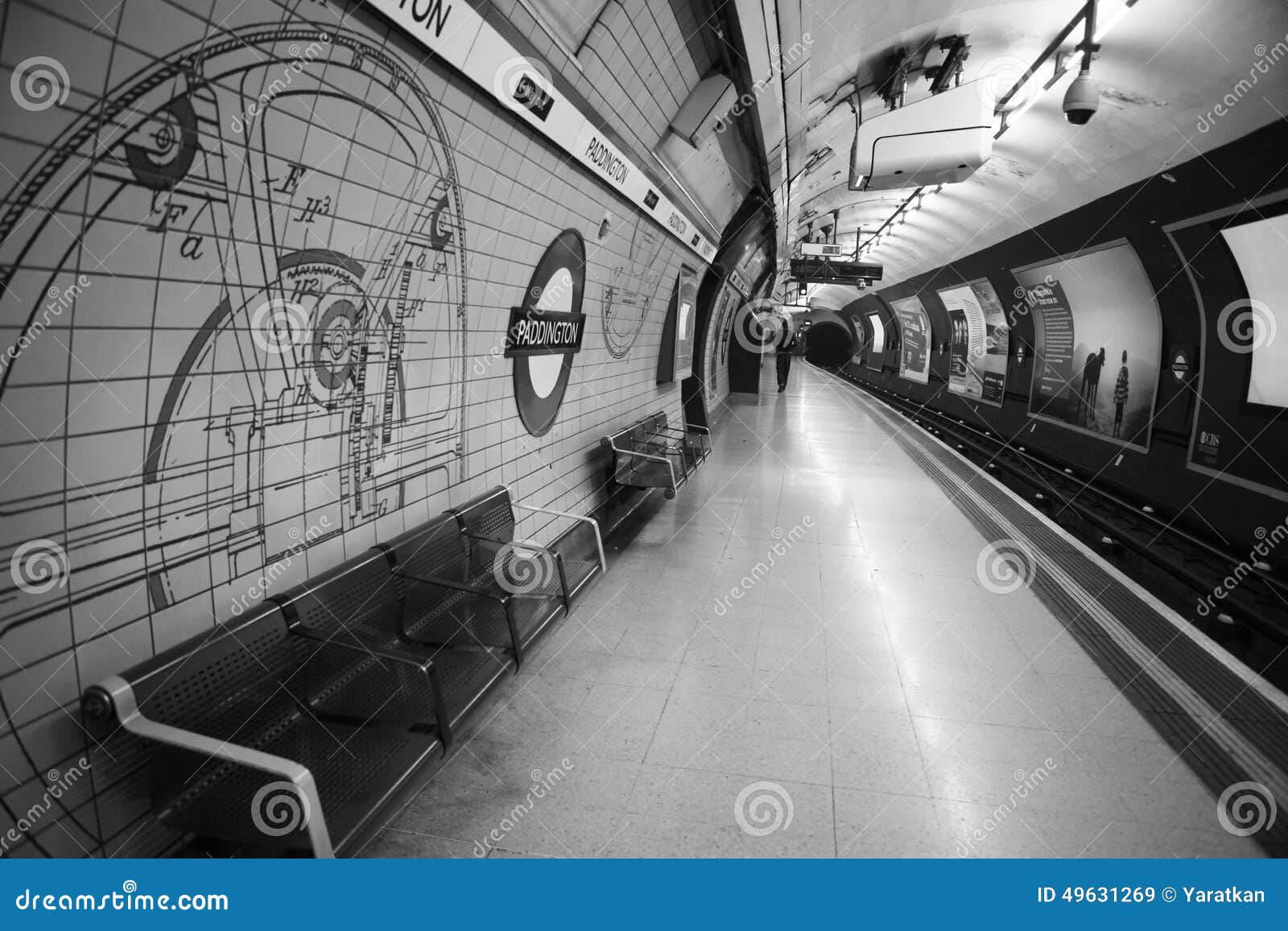 Estación Del Metro De Paddington, Londres Imagen de archivo editorial