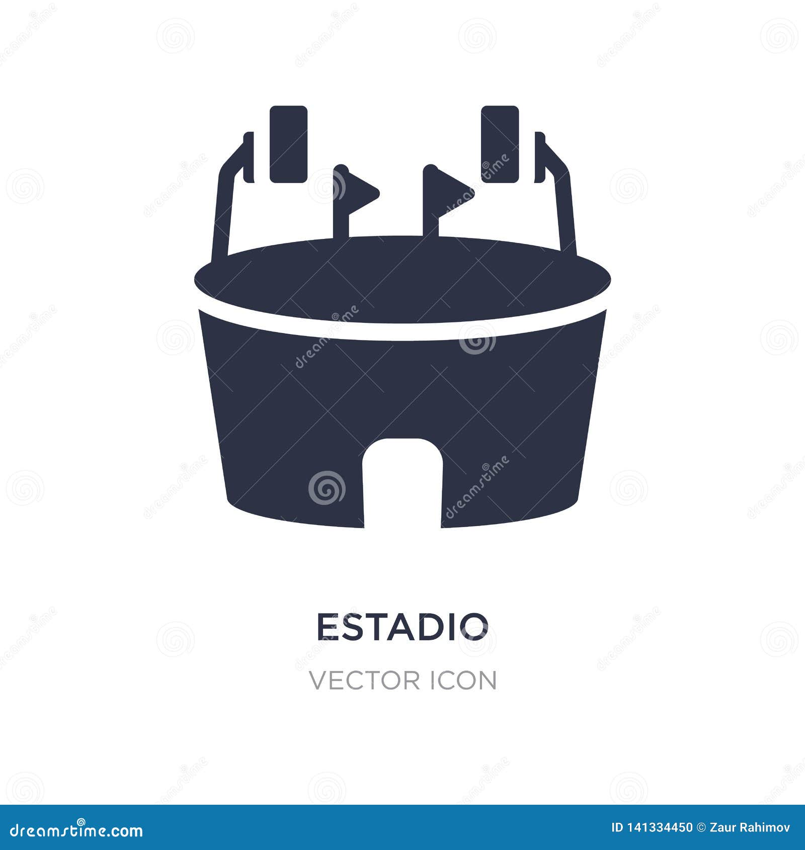 estadio icon on white background. simple   from sports concept