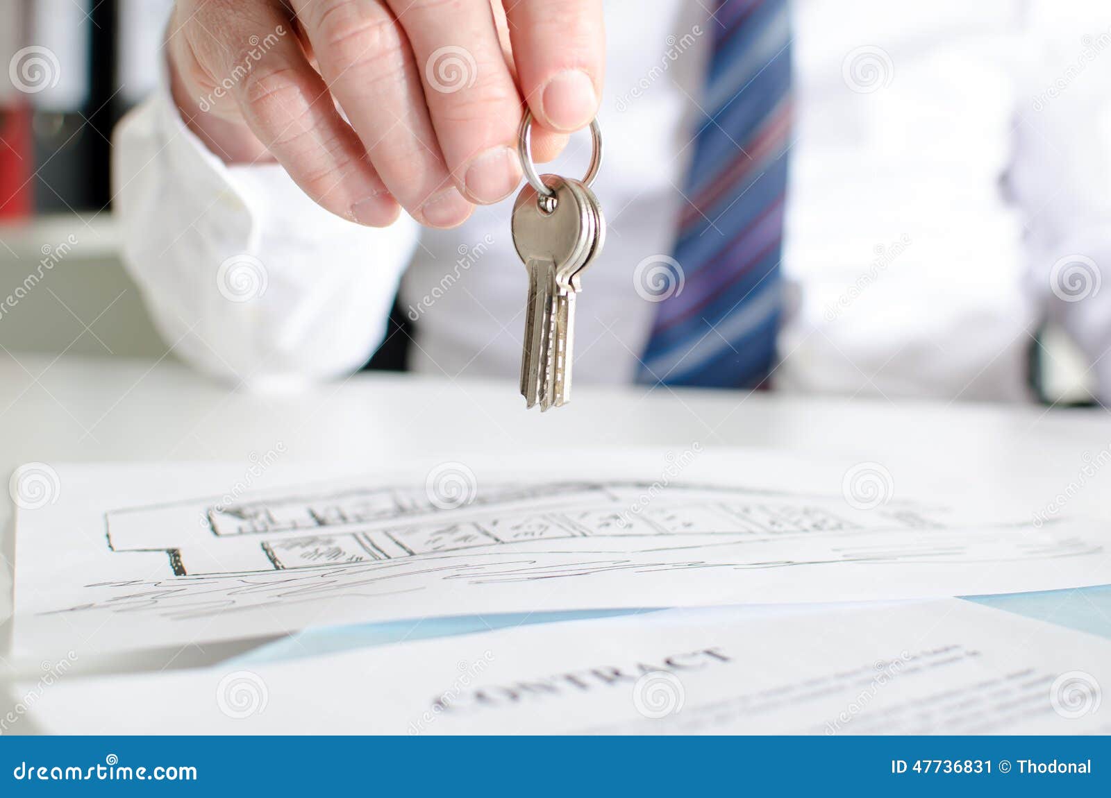 Estate Agent Holding House Keys Stock Image Image of legal, agent