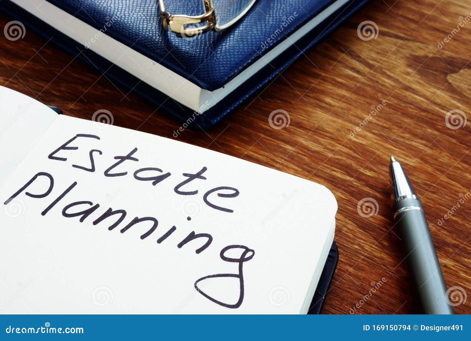 estate planning handwriting sign on the sheet