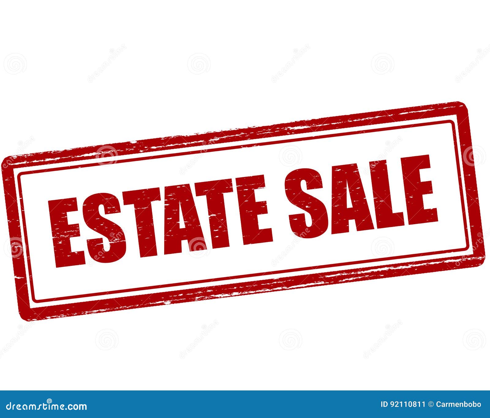 Estate sale stock illustration. Illustration of sign 92110811