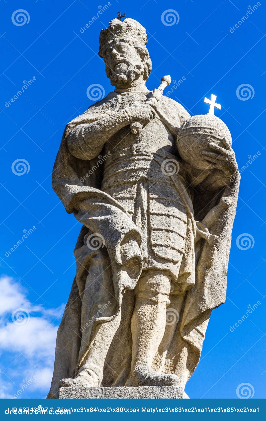 Estatua De Charles El Gran Kutna Hora Bohemia Imagen De