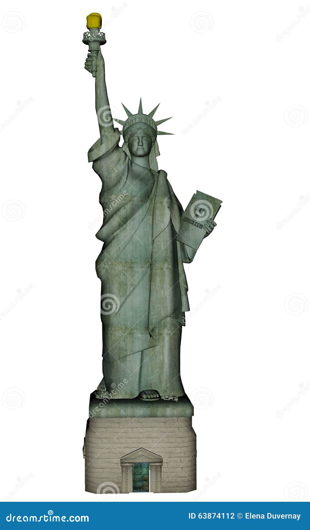 aleación Subproducto plan Estatua De La Libertad - 3D Rinden Stock de ilustración - Ilustración de  america, nuevo: 63874112