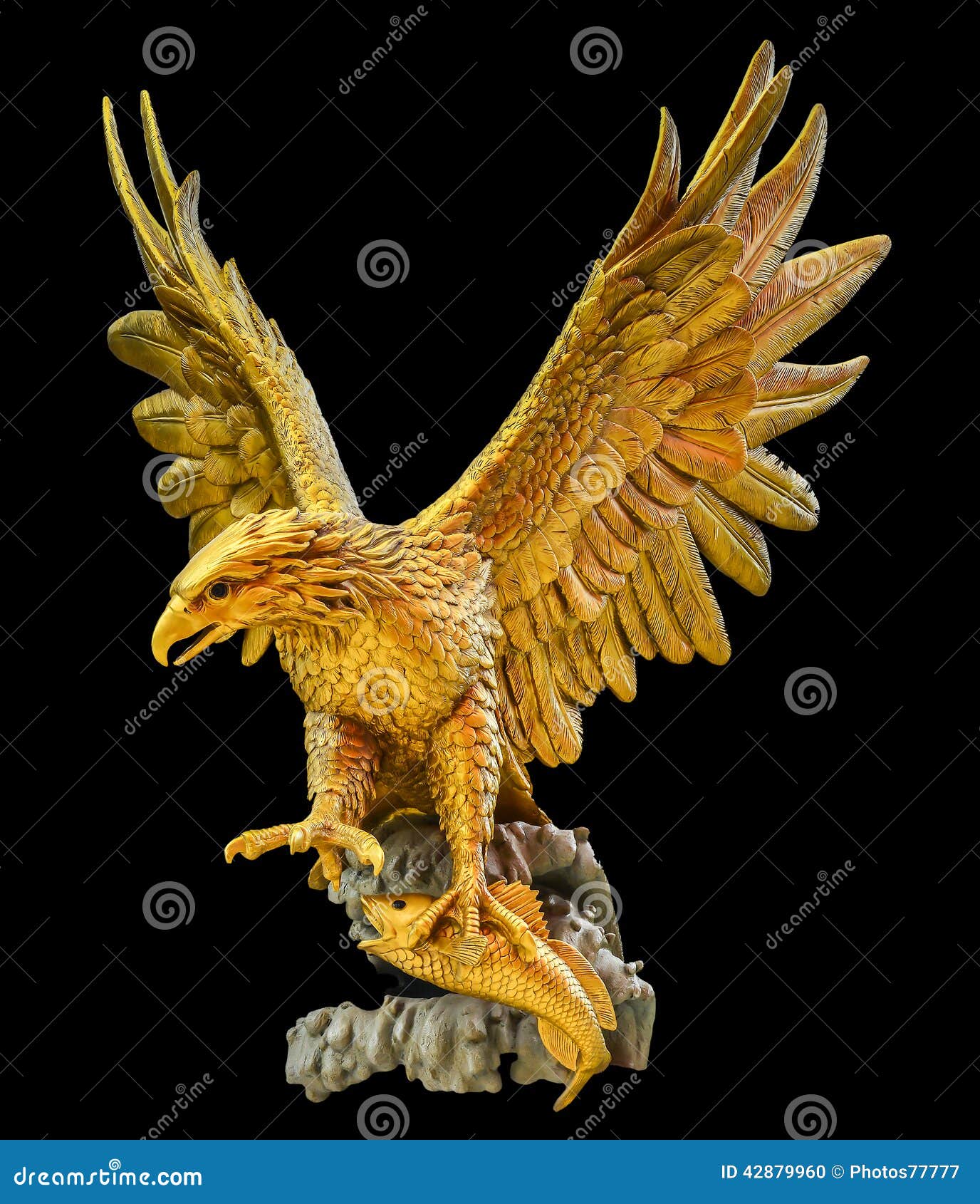 Estatua del águila de oro foto de archivo. Imagen de destello - 42879960