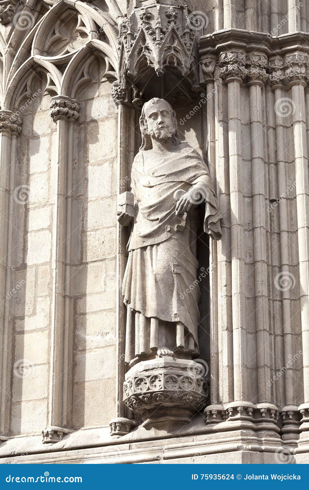 Estatua En La Fachada De La Iglesia Santa Maria Del Mar, Barcelona, España Foto de archivo - Imagen de famoso, marcha: 75935624 Estatua En La Fachada De La Iglesia Santa Maria Del Mar, Barcelona, España Foto de archivo - Imagen de famoso, marcha: 75935624