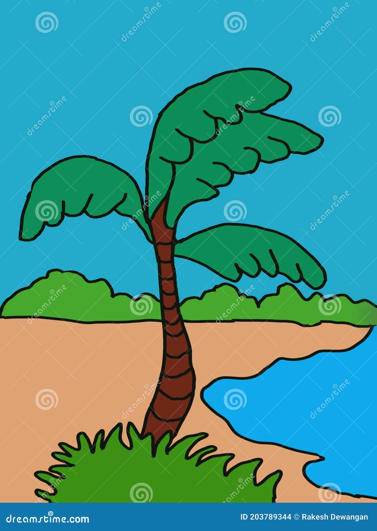 Este Es Un Dibujo Digital De La Playa Stock de ilustración - Ilustración de producto, verde: 203789344 Este Es Un Dibujo Digital De La Playa Stock de ilustración - Ilustración de producto, verde: 203789344