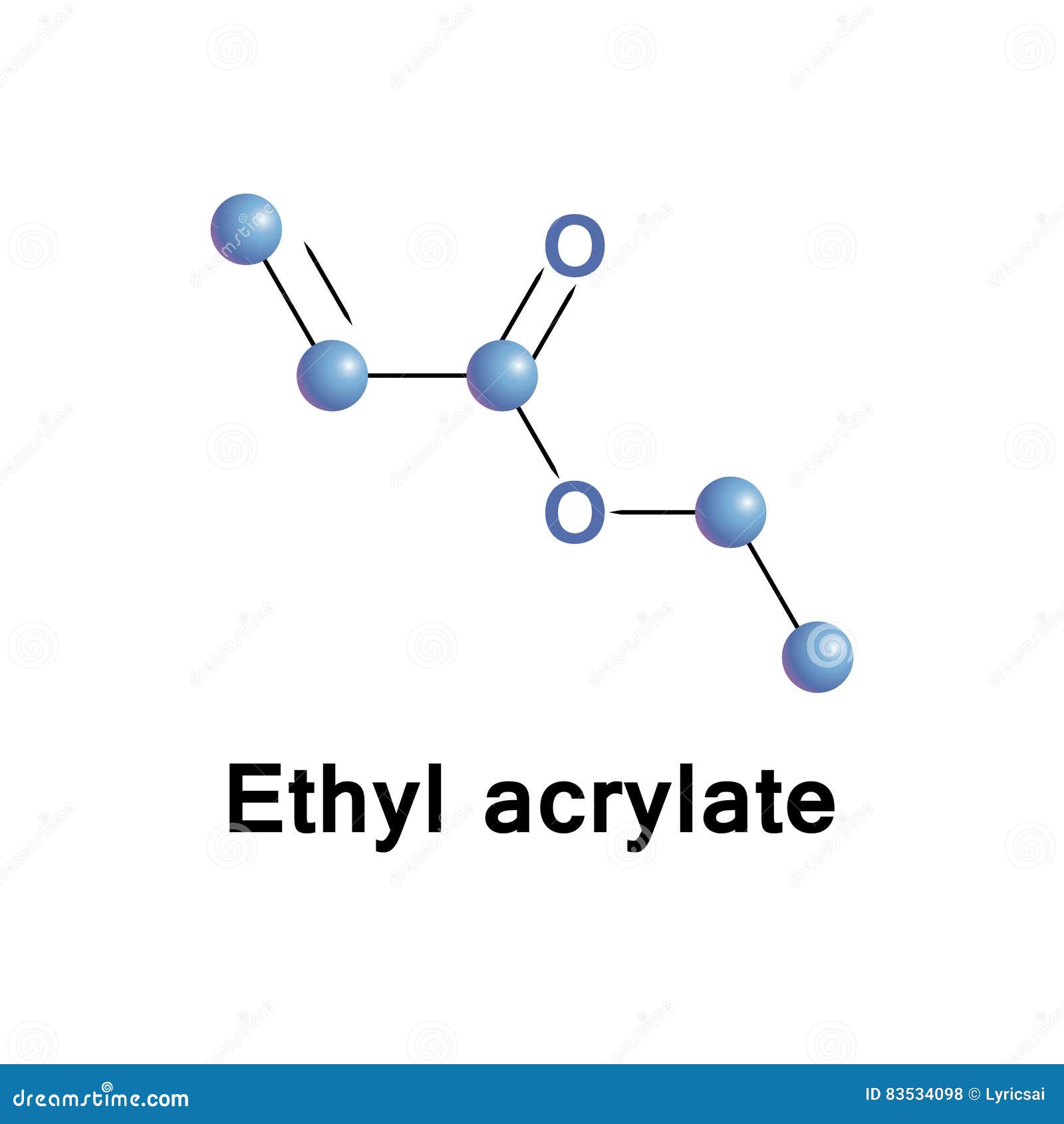 Ester éthylique d'acrylate illustration de vecteur. Illustration du