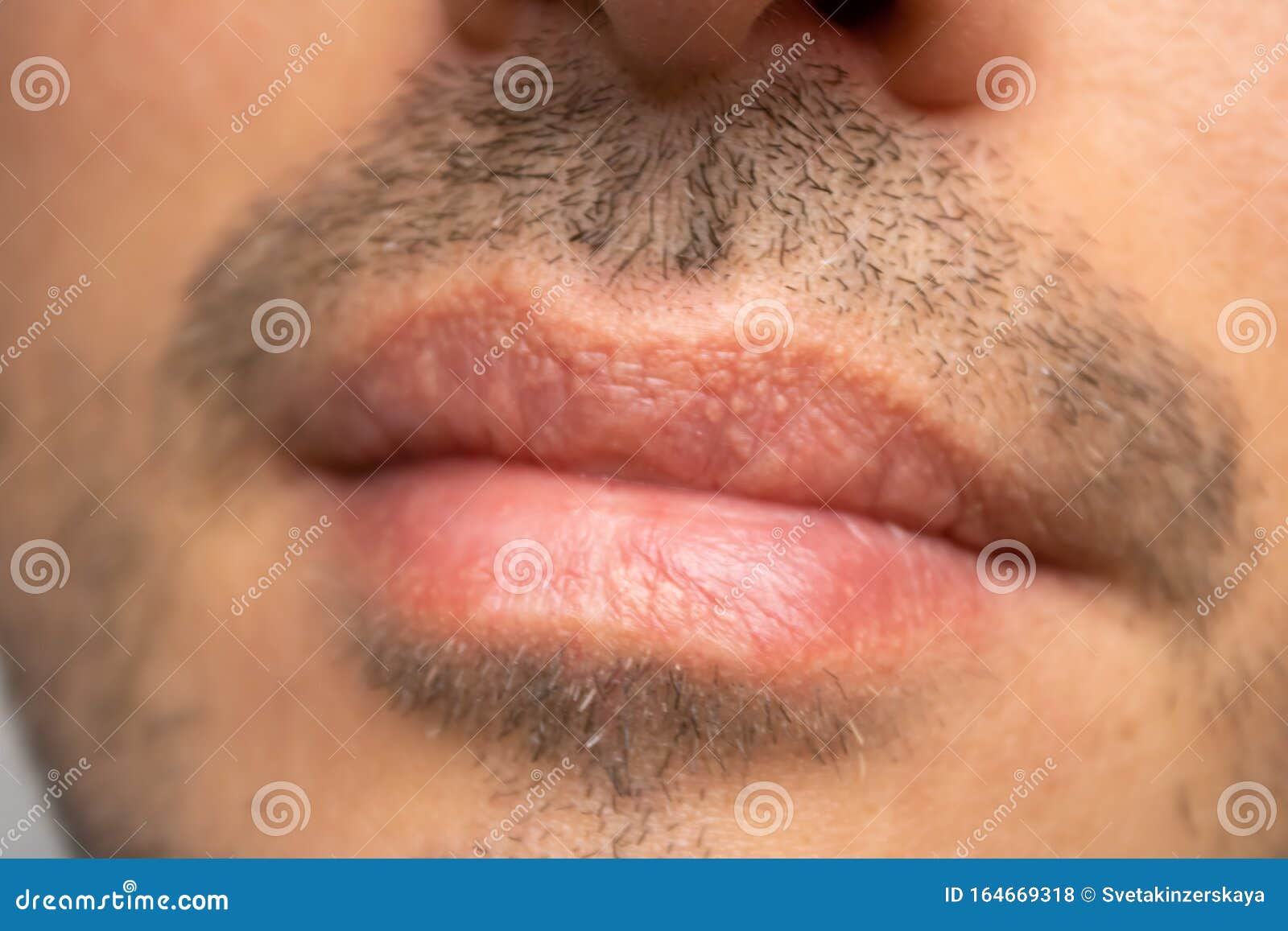 The Man With Pretty Lips Male NU Lips. Young Man Closeup Lips, Male Permanent Make Up, Men`s