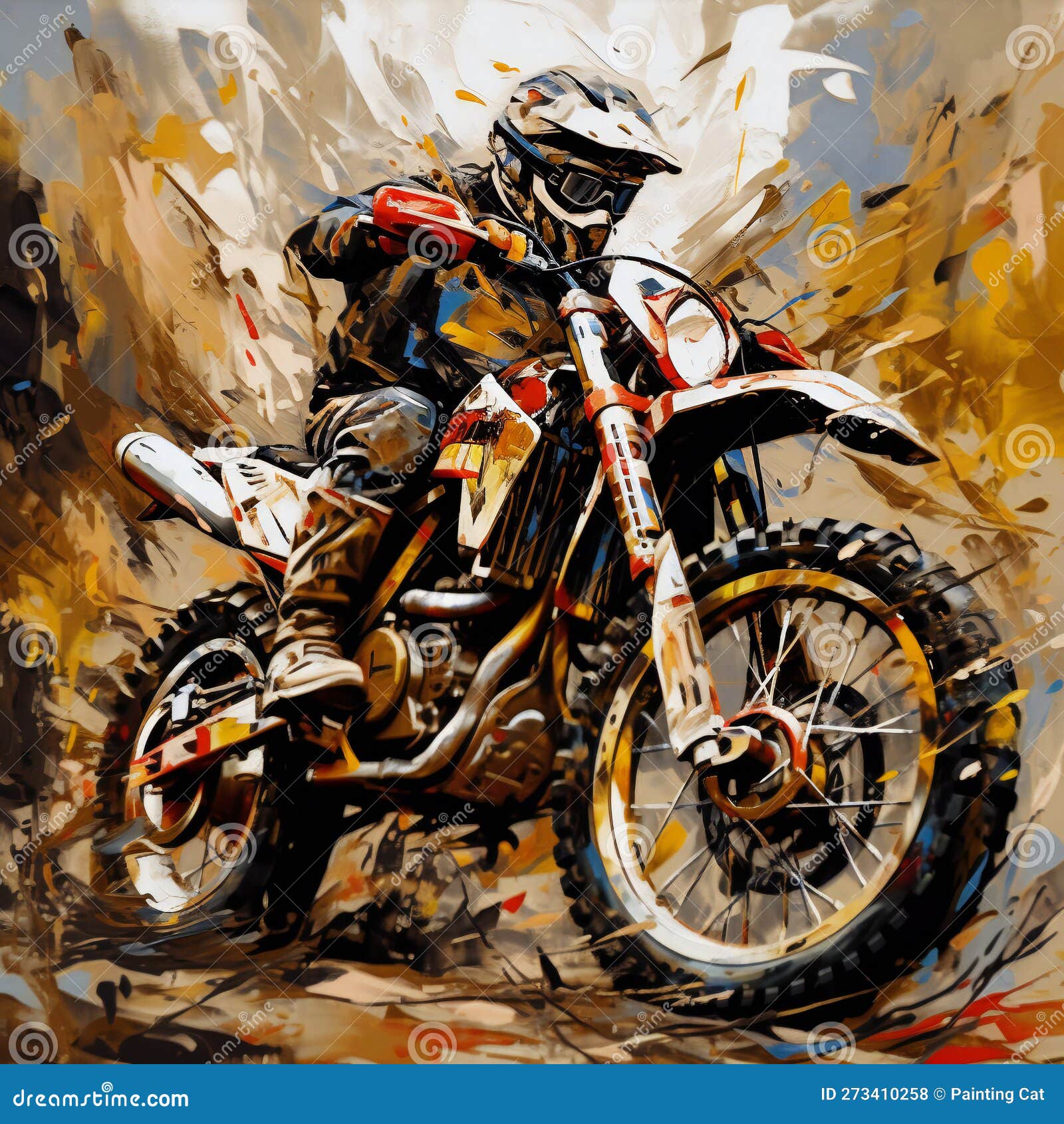 Desenho de ilustração vetorial desenhada à mão para moto de motocross