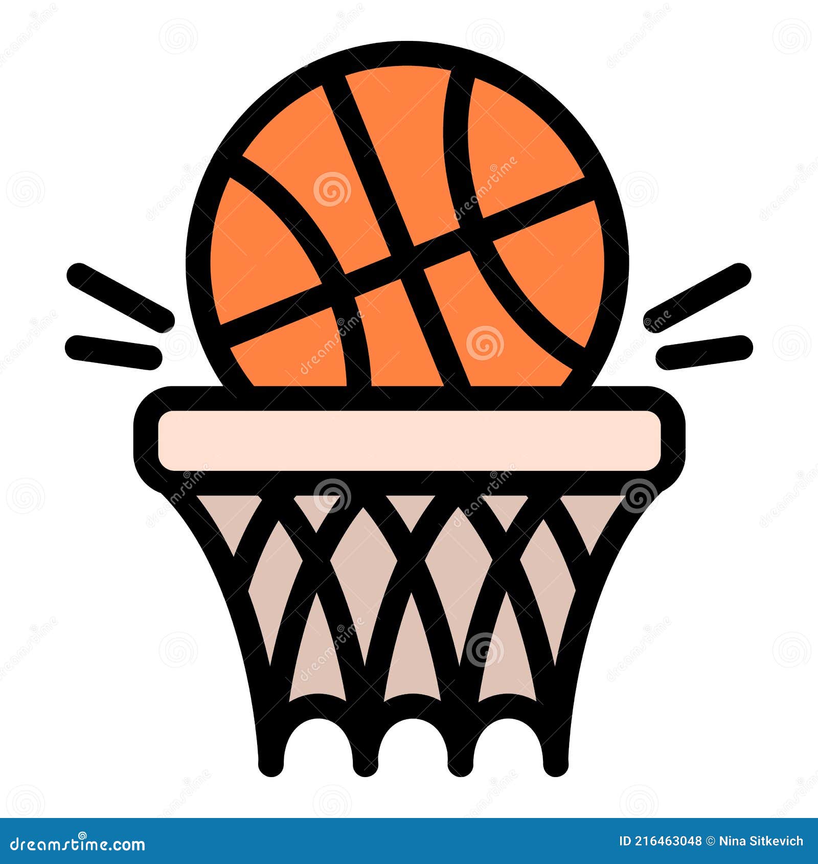 Clip Art Of Basketball - Bola De Basquete Desenho - Free