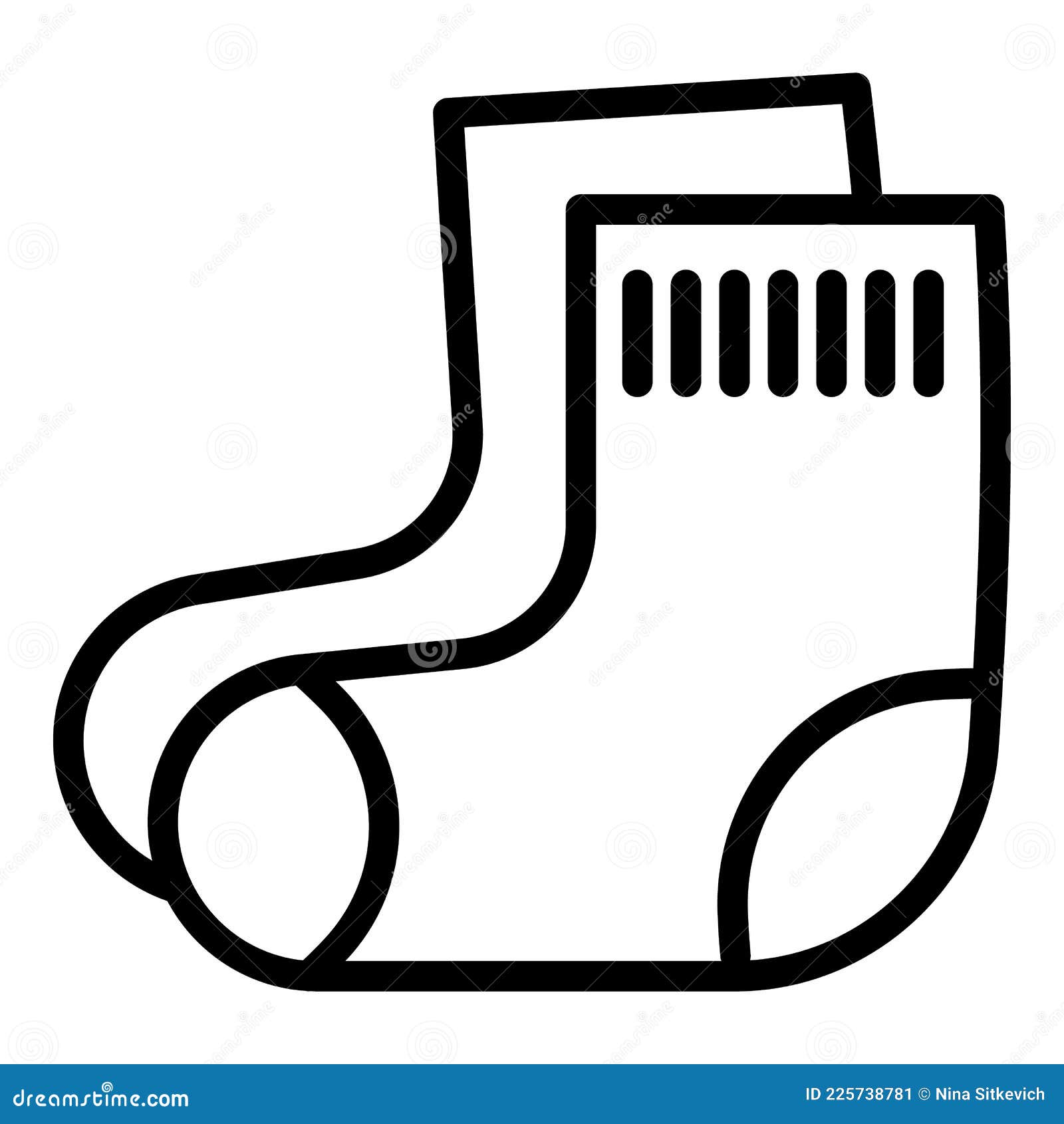 Estilo De Contorno De Icono De Calcetines De Algodón Para Bebé Ilustración Vector - Ilustración de caliente, moderno: 225738781