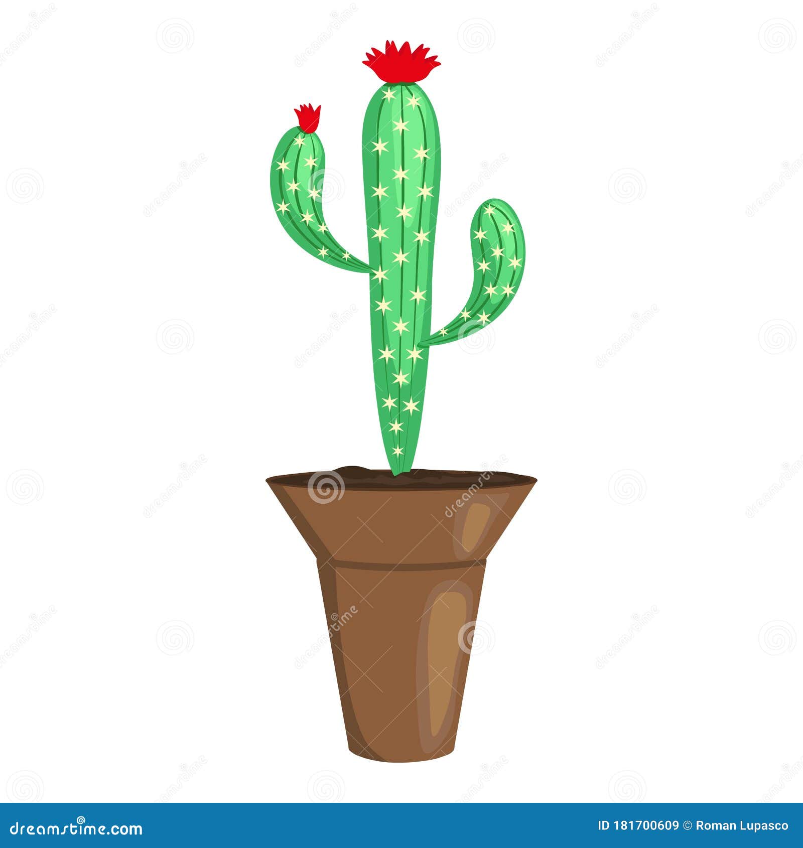 Estilo De Desenho Animado Do ícone Do Cactus Ilustração do Vetor -  Ilustração de objeto, nave: 181700609