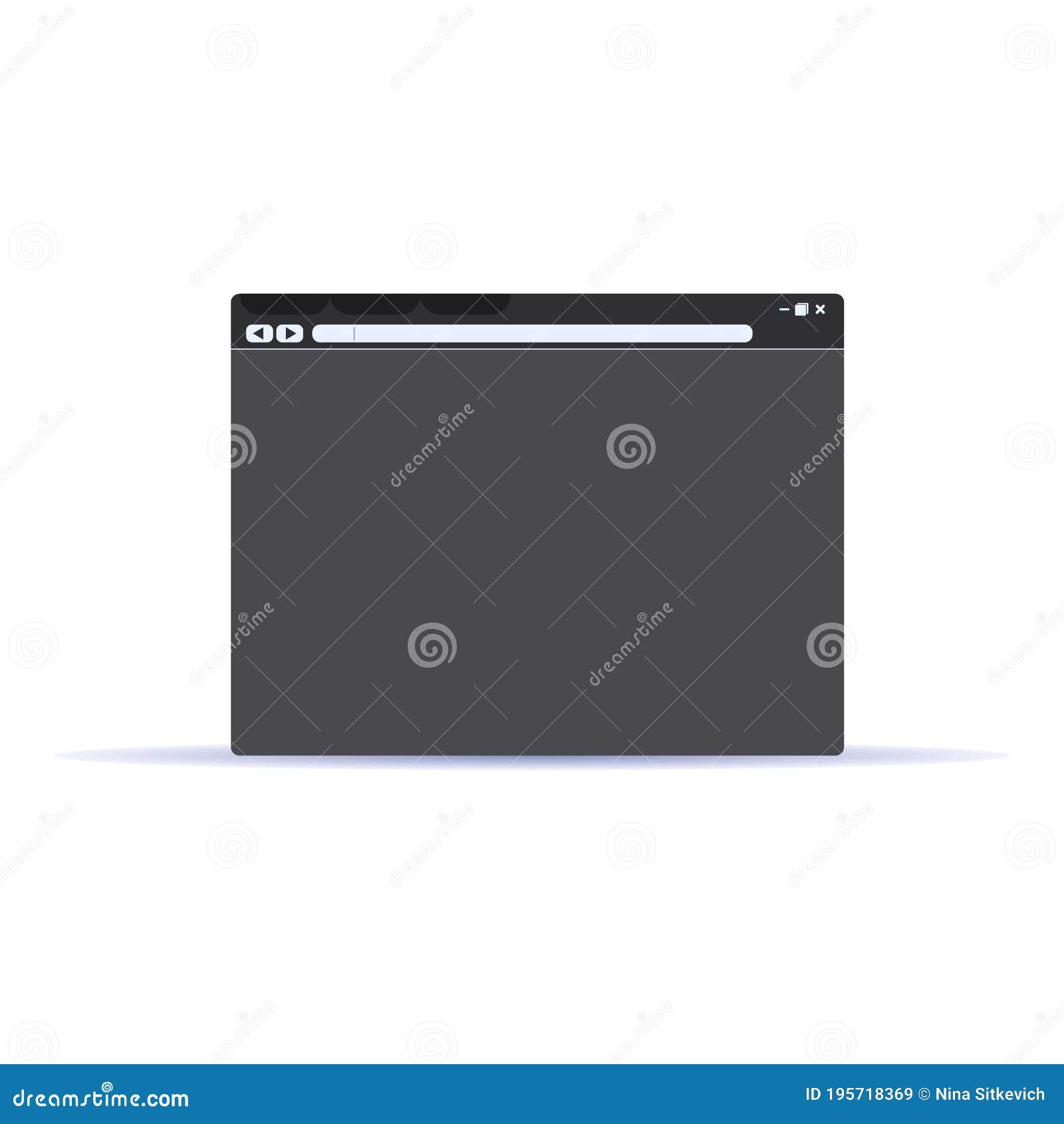 Close de um navegador da web com renderização 3d de fundo escuro