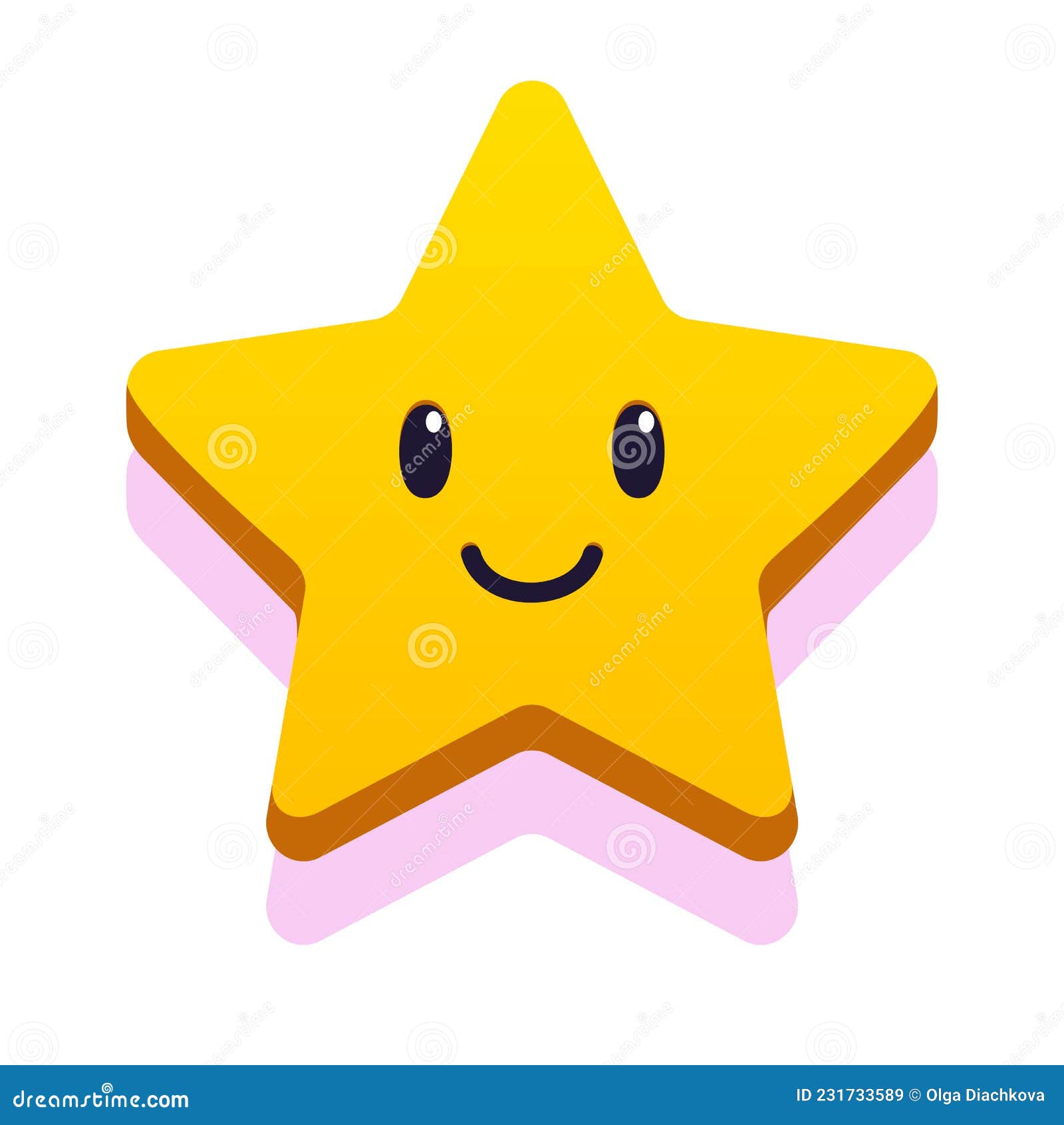 Estilo De Desenho Animado Do Star Smile Face Para O Jogo Infantil