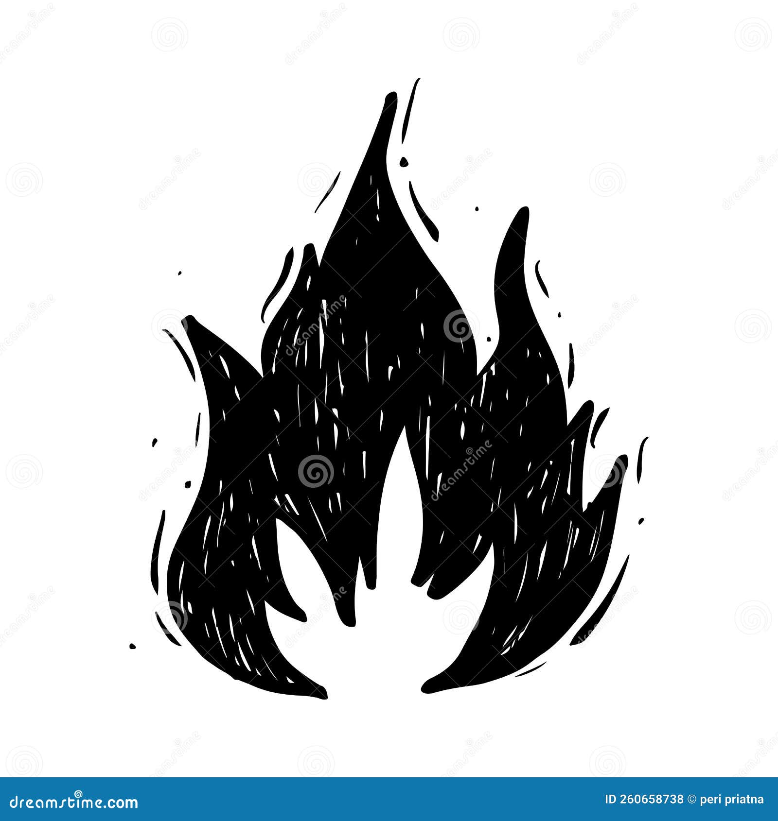 Estilo De Desenho De Rabisco Da Ilustração Do Vetor De Fogo Desenhado à Mão  Ilustração do Vetor - Ilustração de chama, desenhado: 260658738