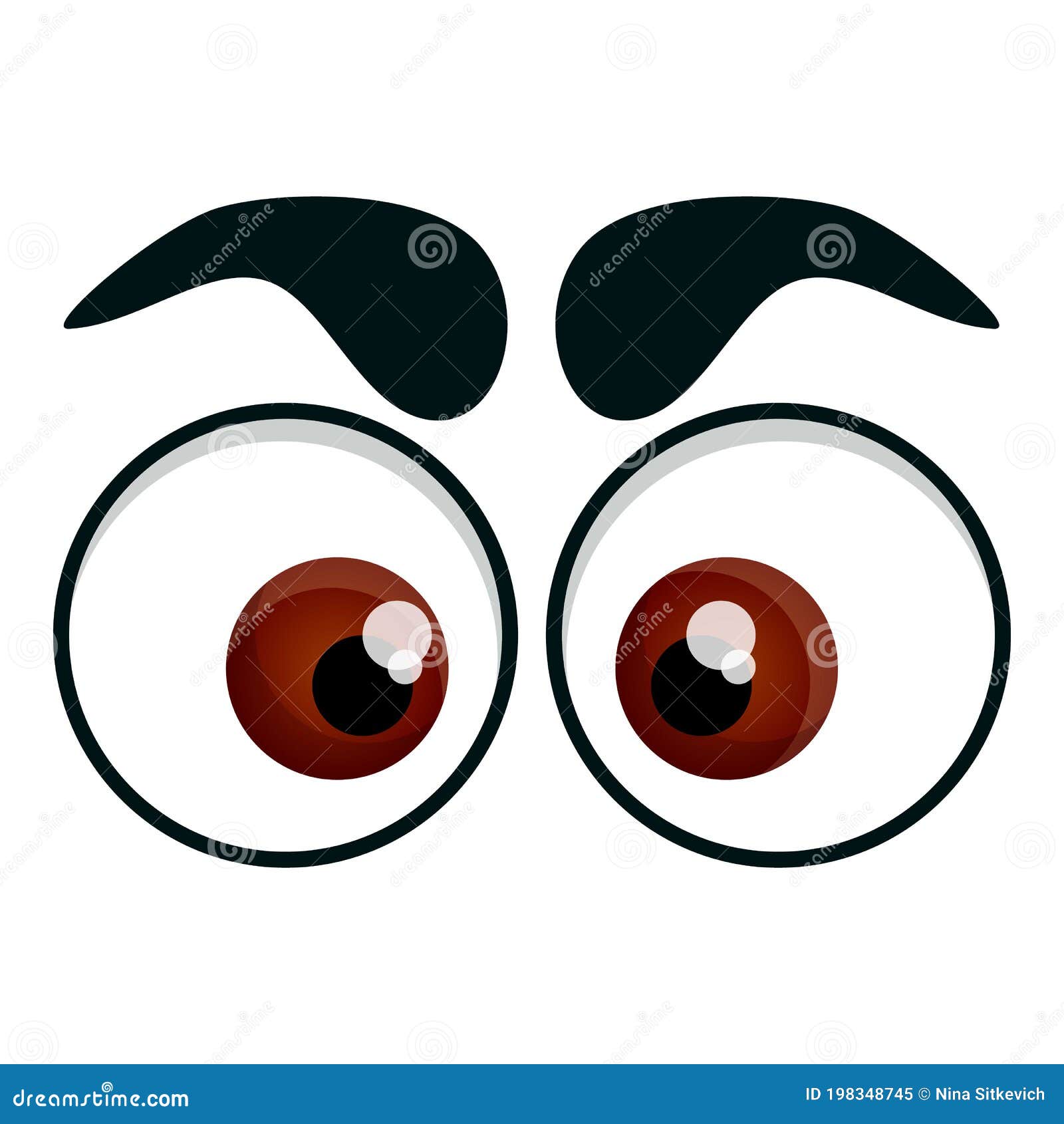 Estilo De Dibujos Animados De Iconos De Los Ojos De Cara Ilustración del  Vector - Ilustración de insignia, ojos: 198348745