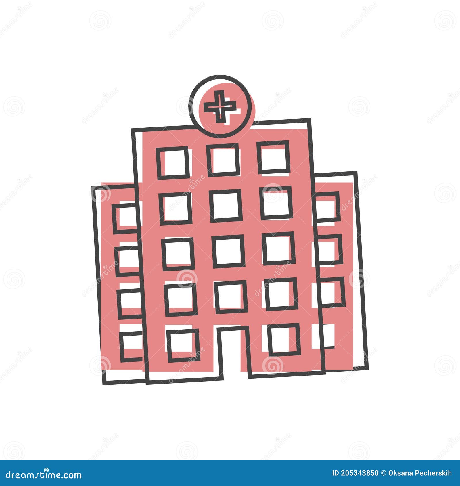 Estilo De Dibujos Animados De Iconos Vectoriales De Clínicas Médicas Sobre  Fondo Aislado Blanco Ilustración del Vector - Ilustración de ayuda,  edificio: 205343850