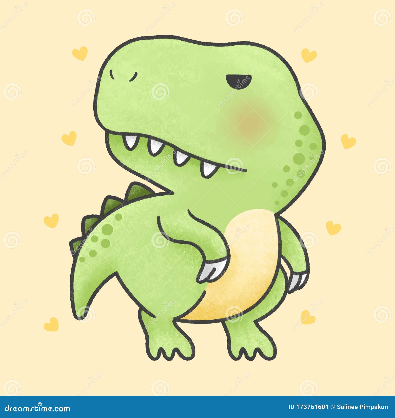 COMO DESENHAR UM DINOSSAURO T-REX KAWAII 