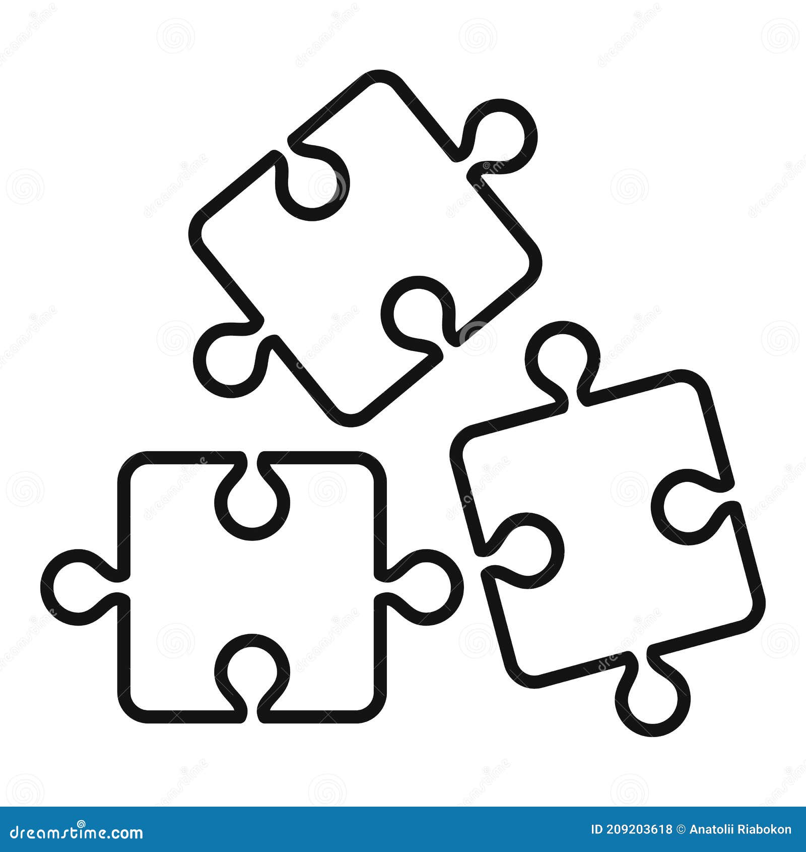 ícone de quebra-cabeça isolado no fundo branco da coleção de