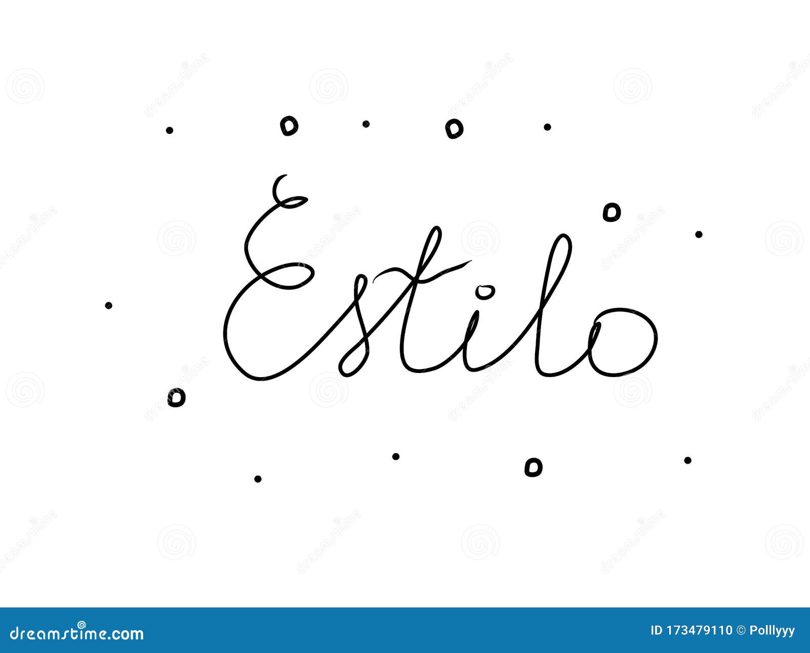 estilo phrase handwritten with a calligraphy brush. style in spanish. modern brush calligraphy.  word black