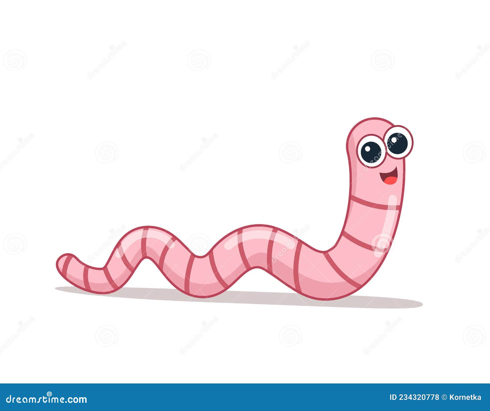 Estilo Plano De Worm Rosa. Minhoca é Personagem De Desenho Animado.  Ilustração do Vetor - Ilustração de jogo, fofofo: 234320778