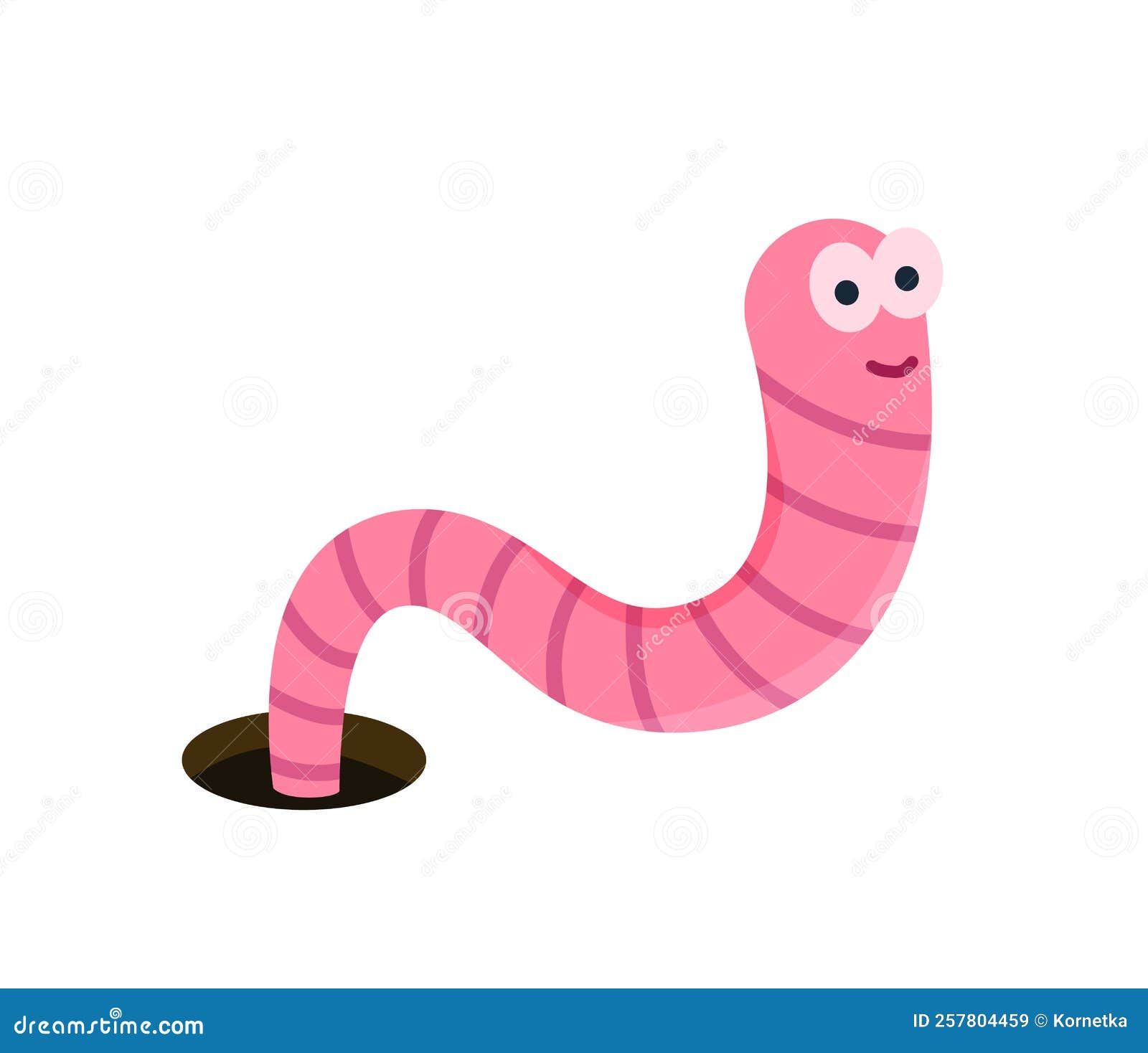 Estilo Plano De Worm Rosa. Minhoca é Personagem De Desenho Animado.  Ilustração do Vetor - Ilustração de jogo, fofofo: 234320778