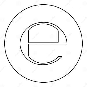 Estimated Sign E Mark Symbol E Icon Black Color In Round Circle Stock Estimated Sign E Mark Symbol E Icon Black Color In Round Circle Stock