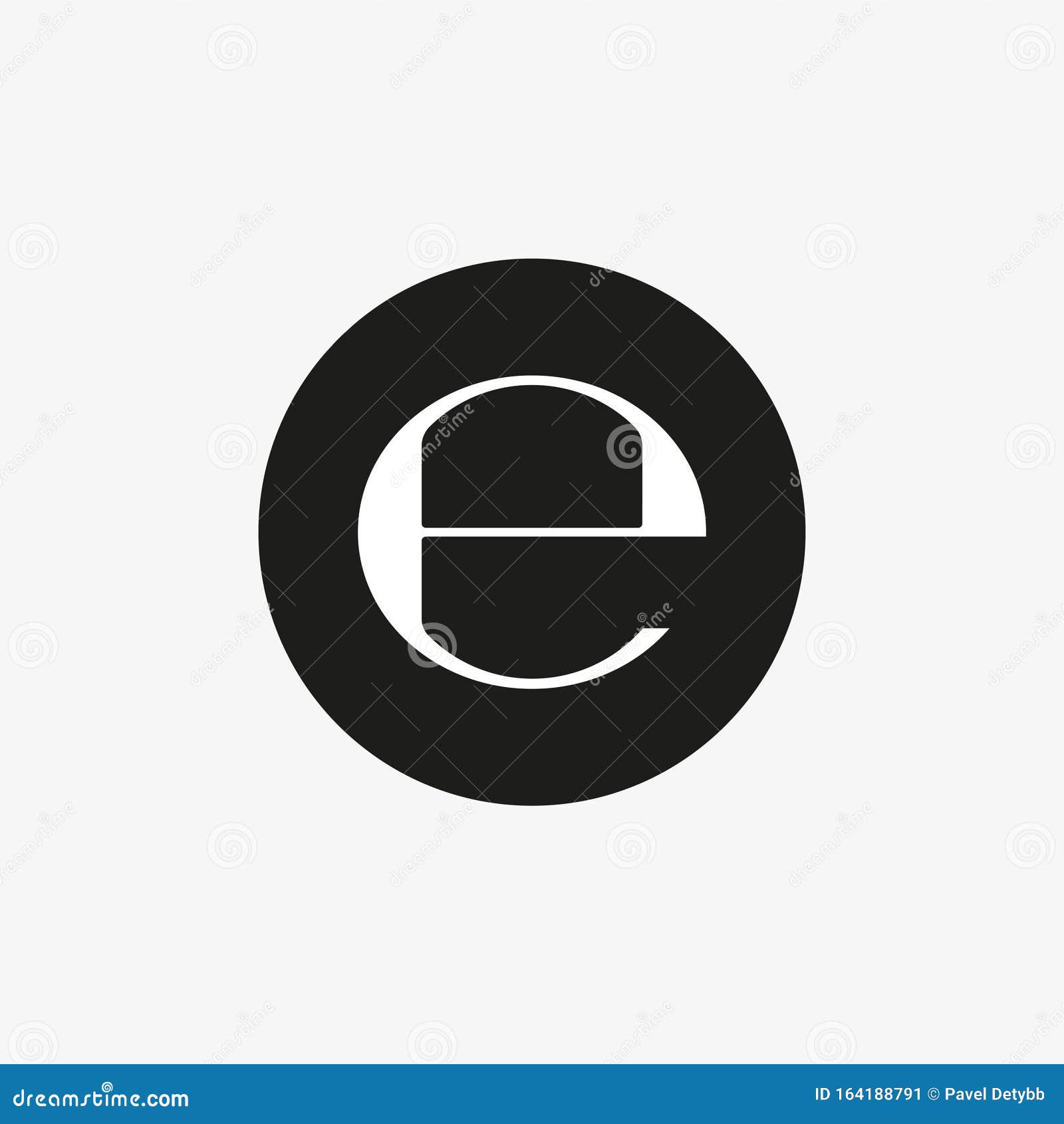 Estimated Sign, E Mark Symbol. Vector Illustration, Flat Design. Stock ...