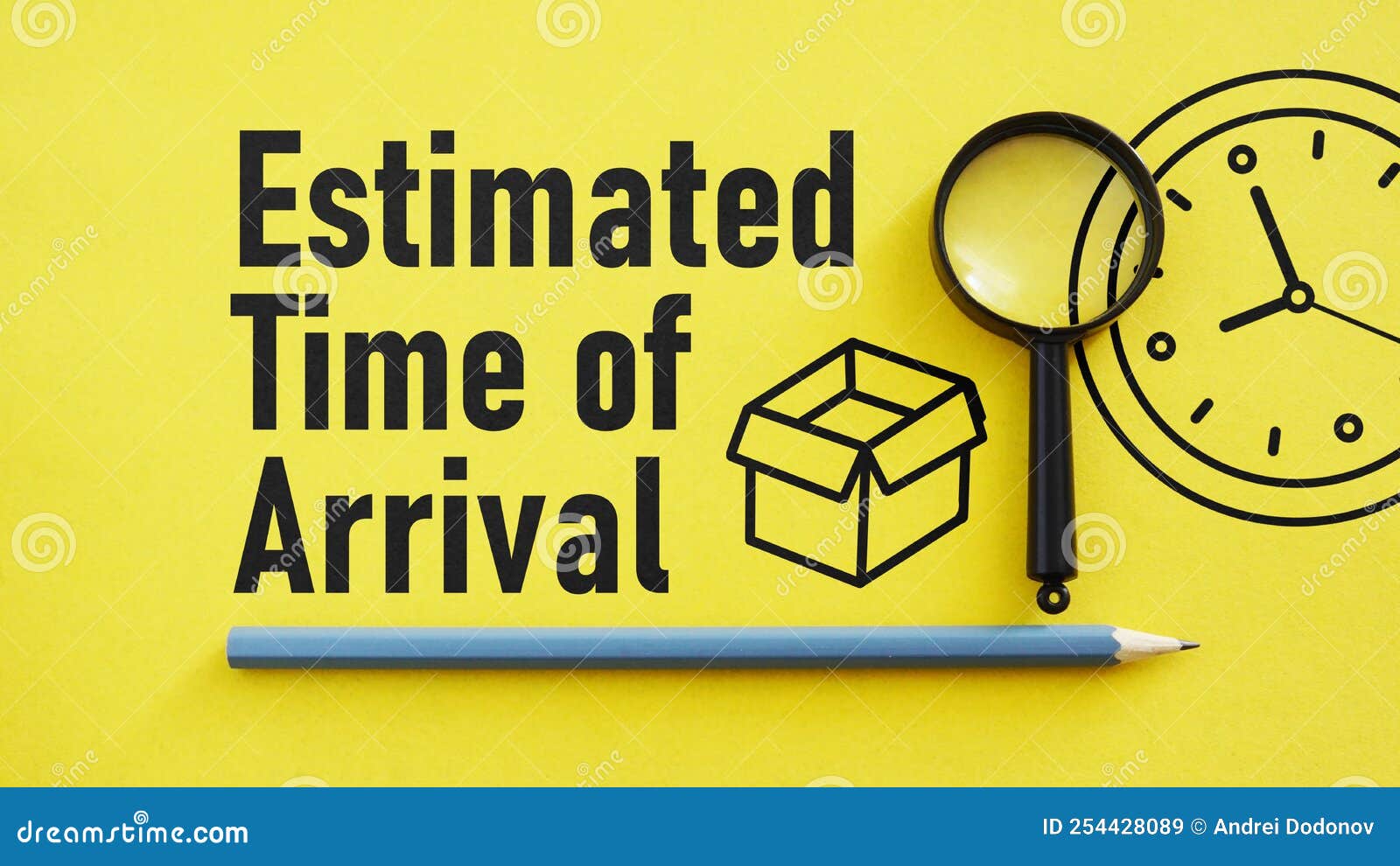 Estimated Time Of Arrival ETA Is Shown Using The Text Stock Image estimated-time-of-arrival-eta-is-shown-using-the-text-stock-image