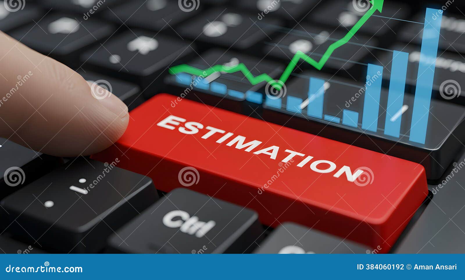 estimation-button-on-keyboard-with-growth-chart-for-financial-forecast