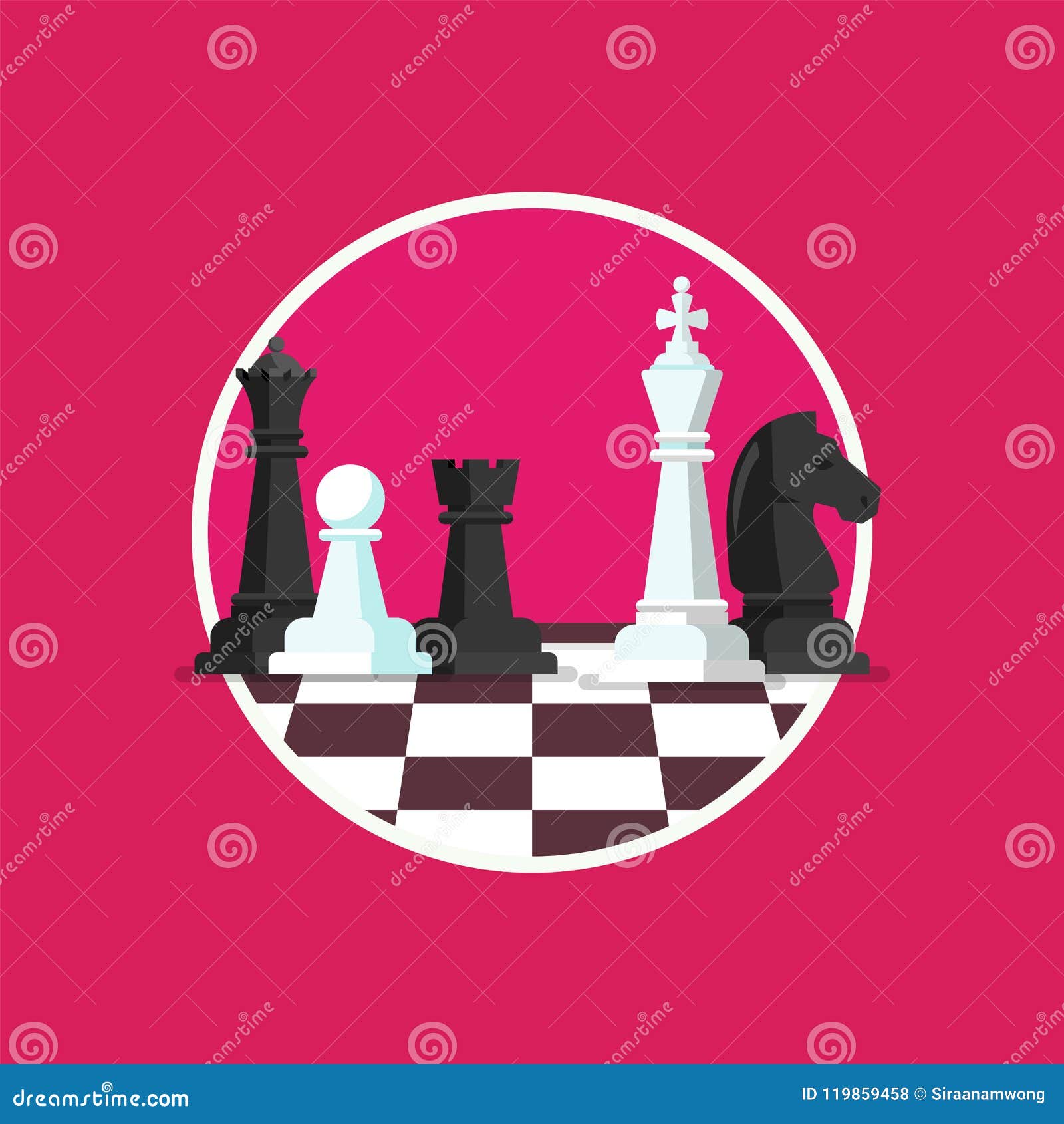 O ícone Cor-de-rosa Do Tabuleiro De Xadrez Grande Para Alguns Usa