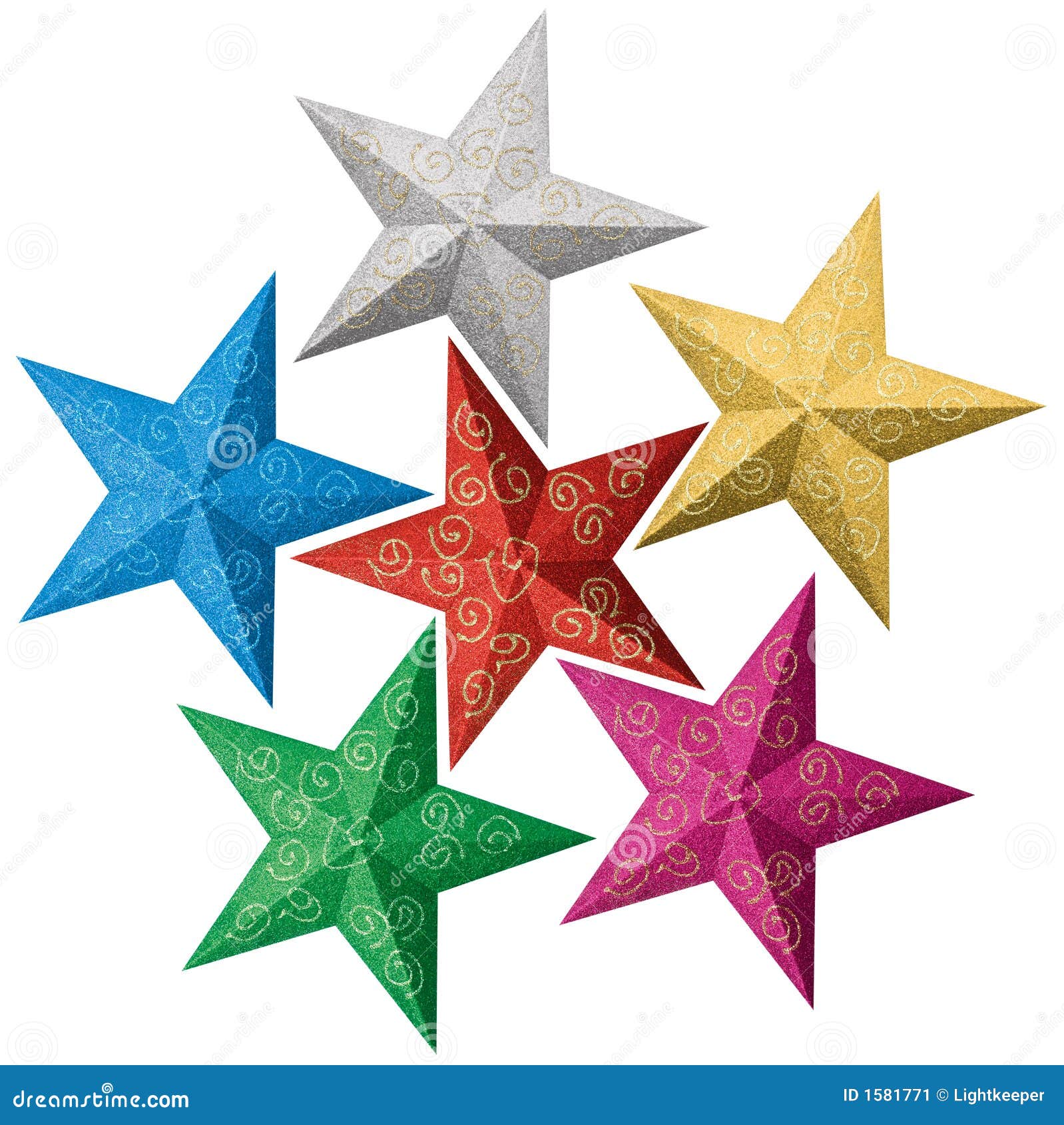 Estrelas Coloridas Do Natal Ilustração do Vetor - Ilustração de arte,  estrelas: 1581771