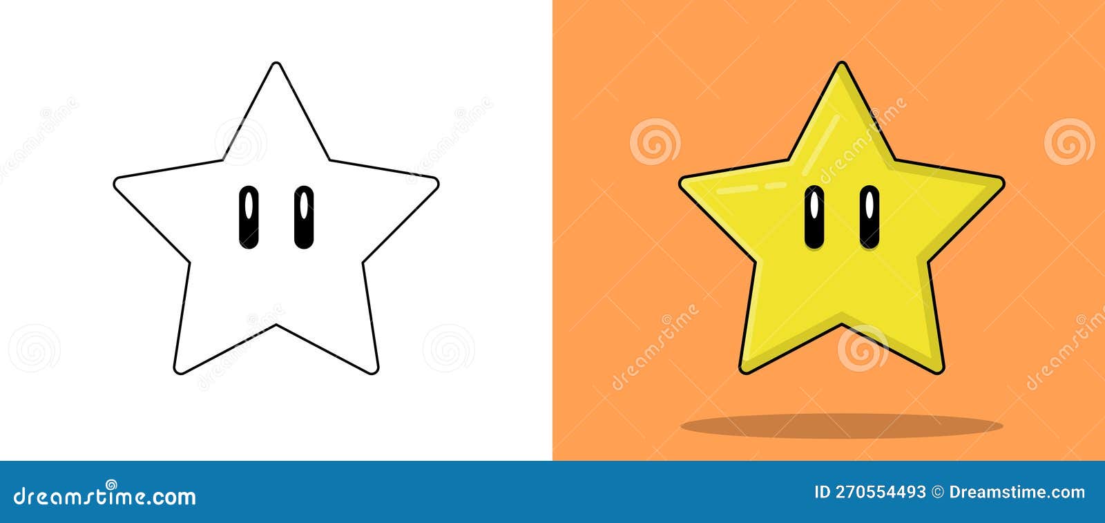 Estrella Con Ojos De Súper Mario Foto de archivo editorial