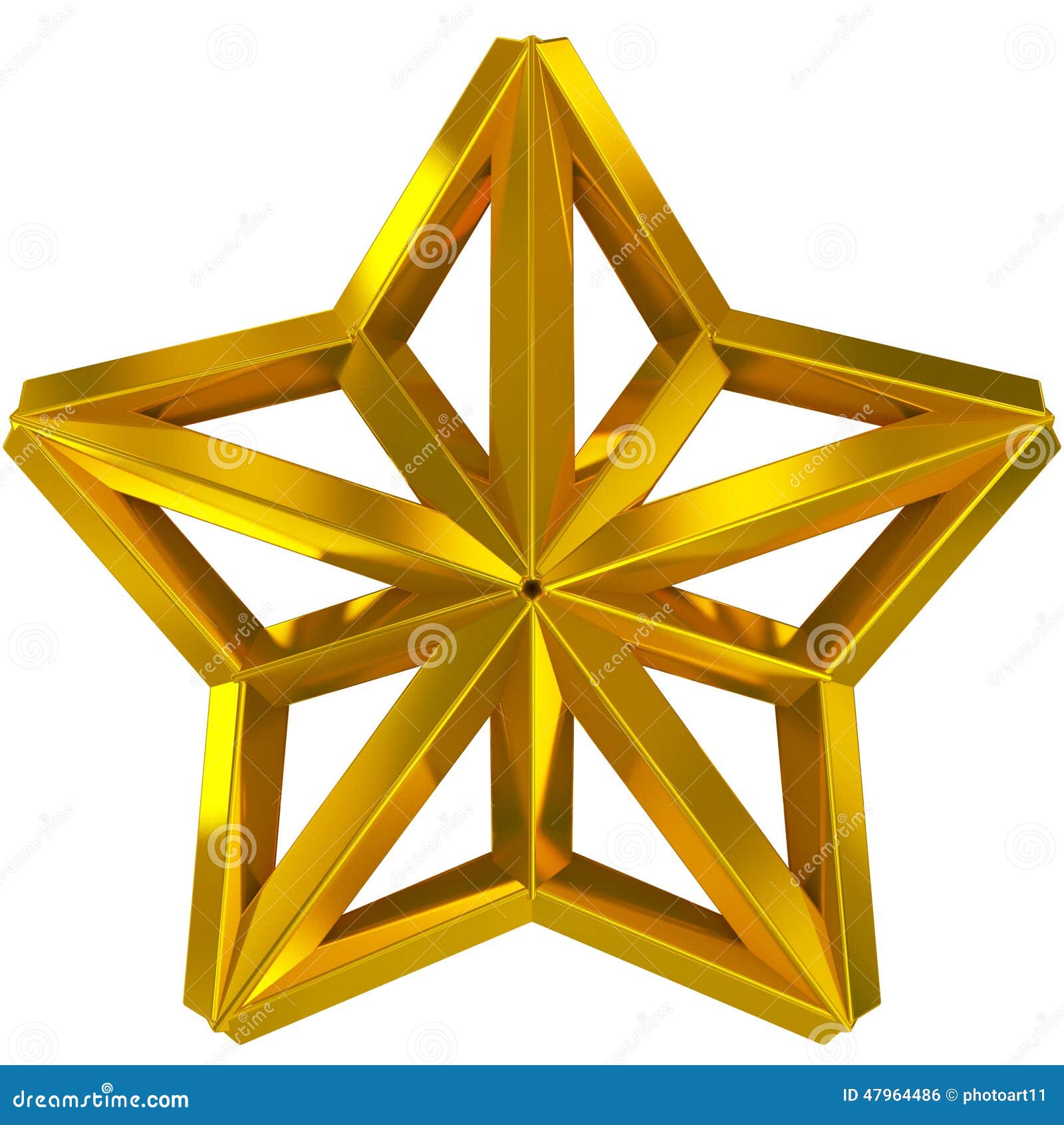 Estrella De Navidad Dorada 3D Aislada Stock de ilustración - Ilustración de  piezas, brillante: 47964486, image size:1600x1690
