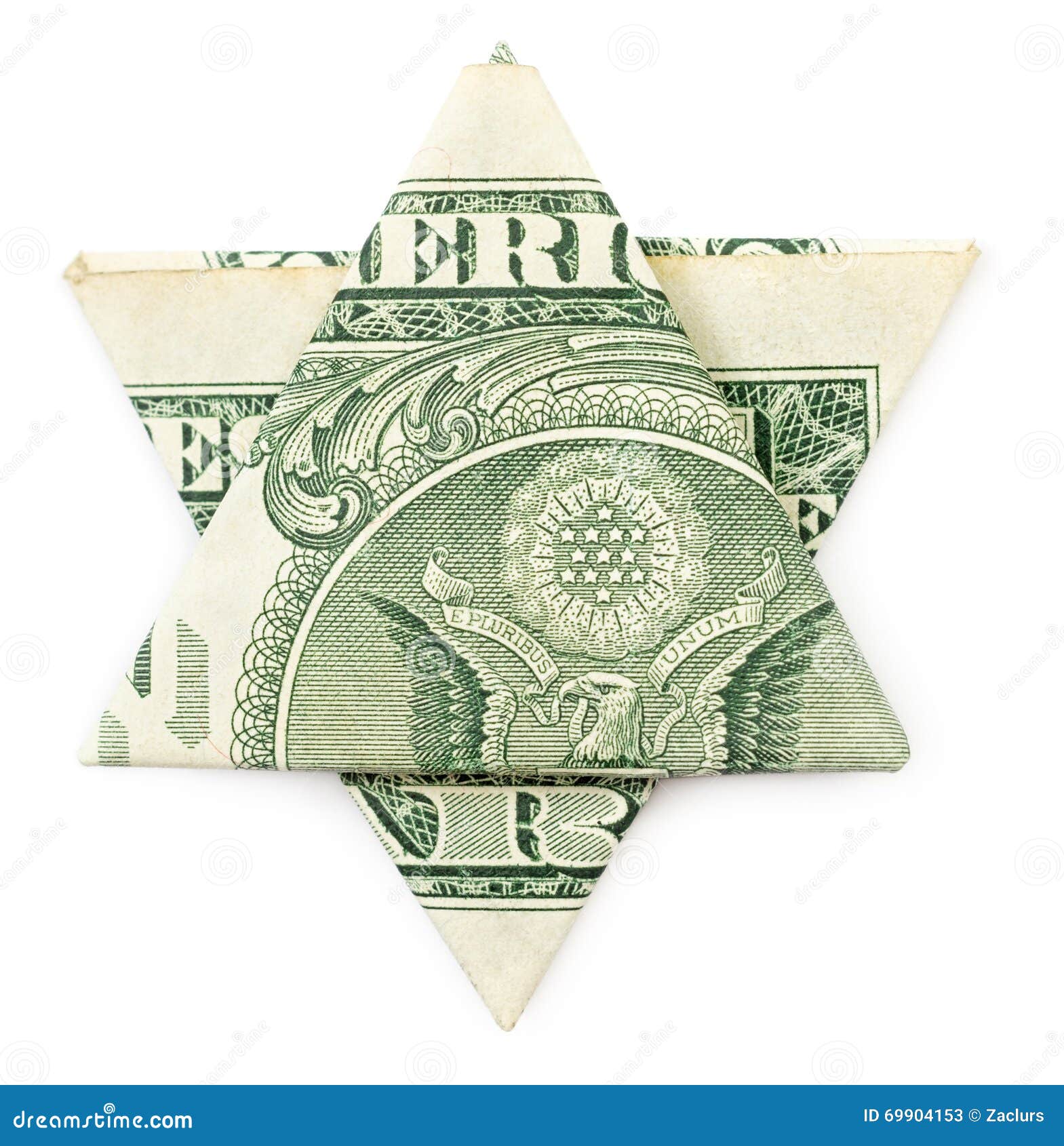 Estrella De La Papiroflexia Del Dólar De David Imagen De