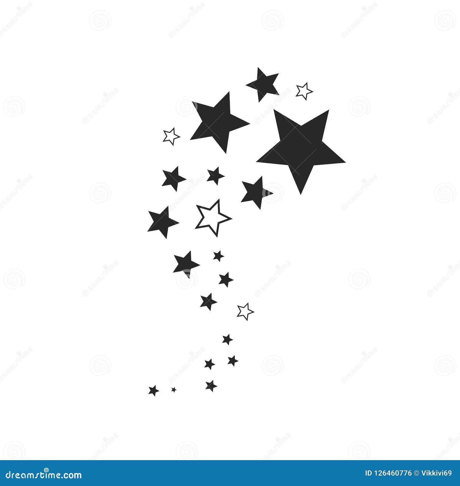 Estrella Tatuajes Del Diseño De La Estrella Vector Del Icono De La Estrella  Fila De La Obra Clásica Aislada Diseño Plano De Moda Stock de ilustración -  Ilustración de estrella, puntas: 126460776