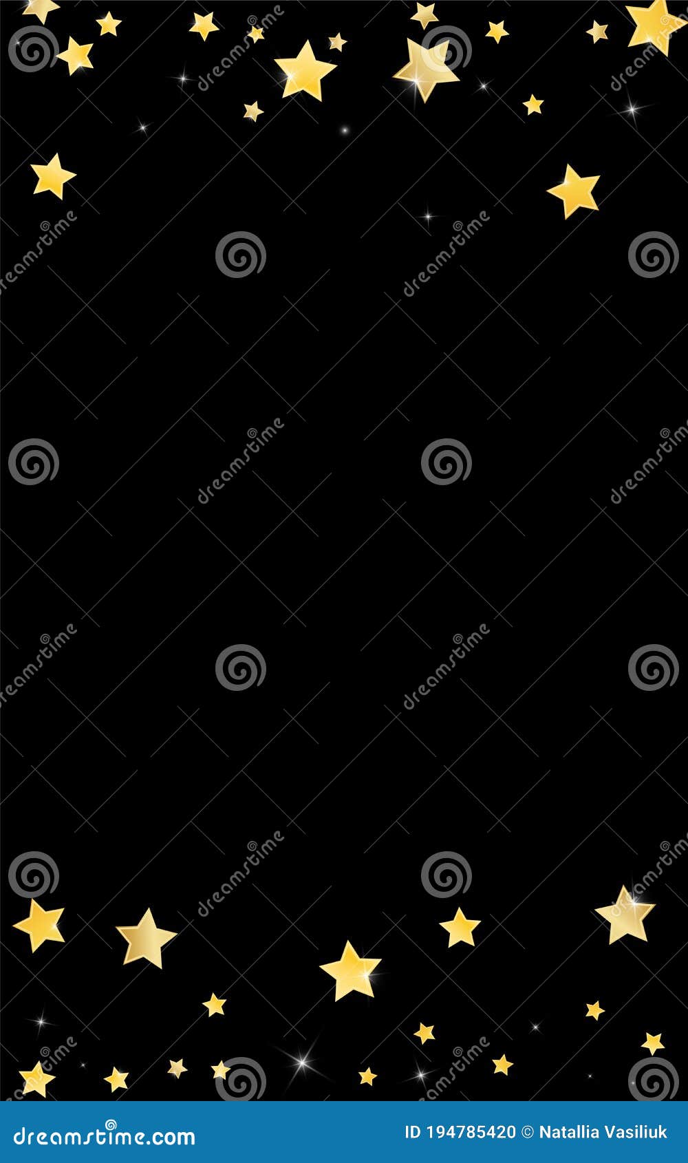 Estrellas Doradas De Lujo Vectorial Fondo Negro. Ilustración del Vector -  Ilustración de brillo, marco: 194785420