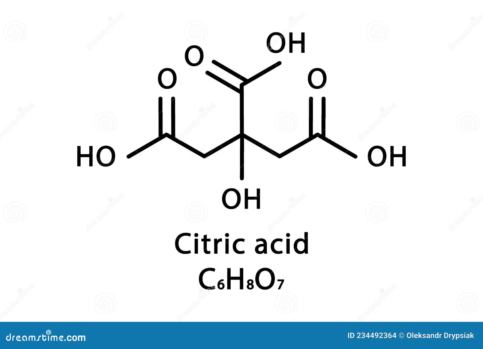 Estructura Molecular De ácido Cítrico. Fórmula Química Esquelética Del ácido  Cítrico. Ilustración Vectorial De Fórmula Molecular Q Ilustración del  Vector - Ilustración de polvo, laboratorio: 234492364