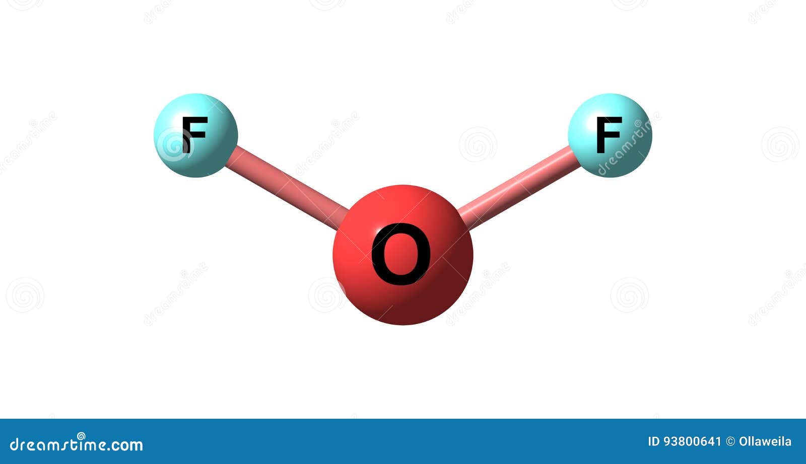 Estructura Molecular Del Difluoride Del Oxígeno Aislada En Blanco Stock de  ilustración - Ilustración de molecular, fondo: 93800641