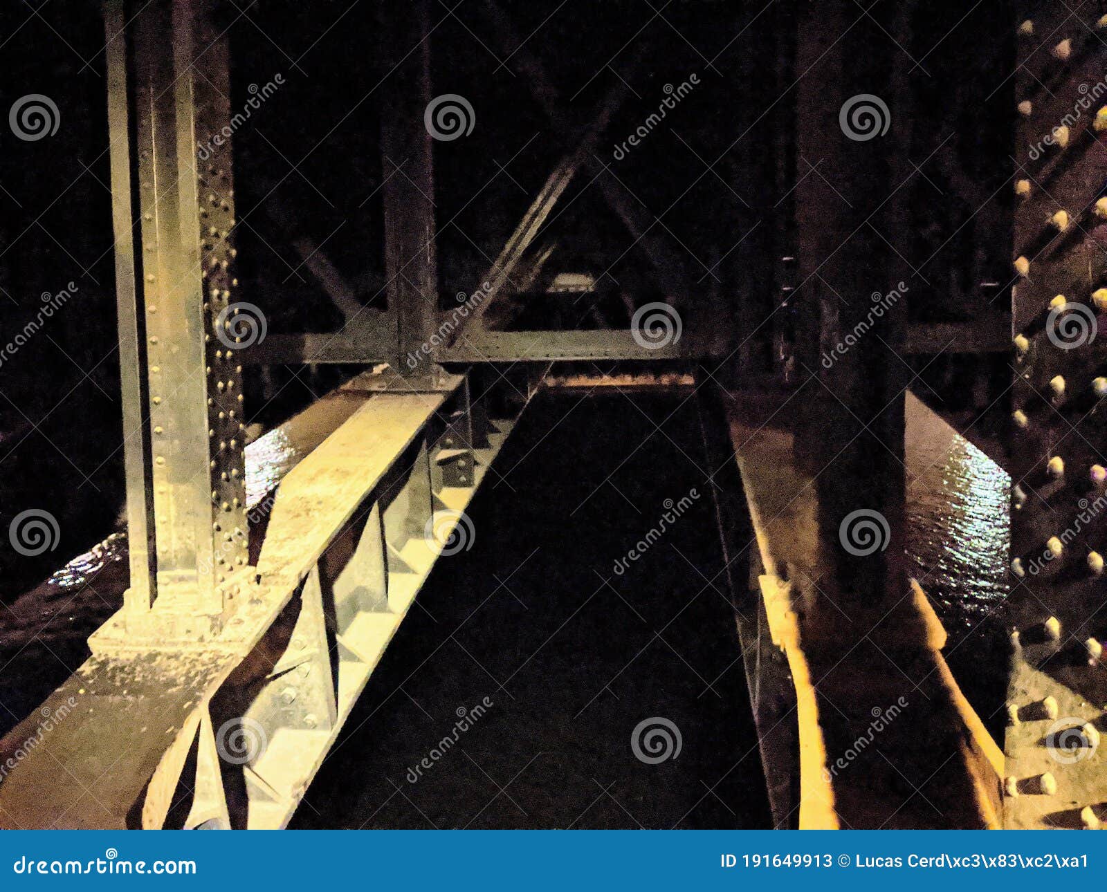 estructure bridge alejandre iii paris in france at night