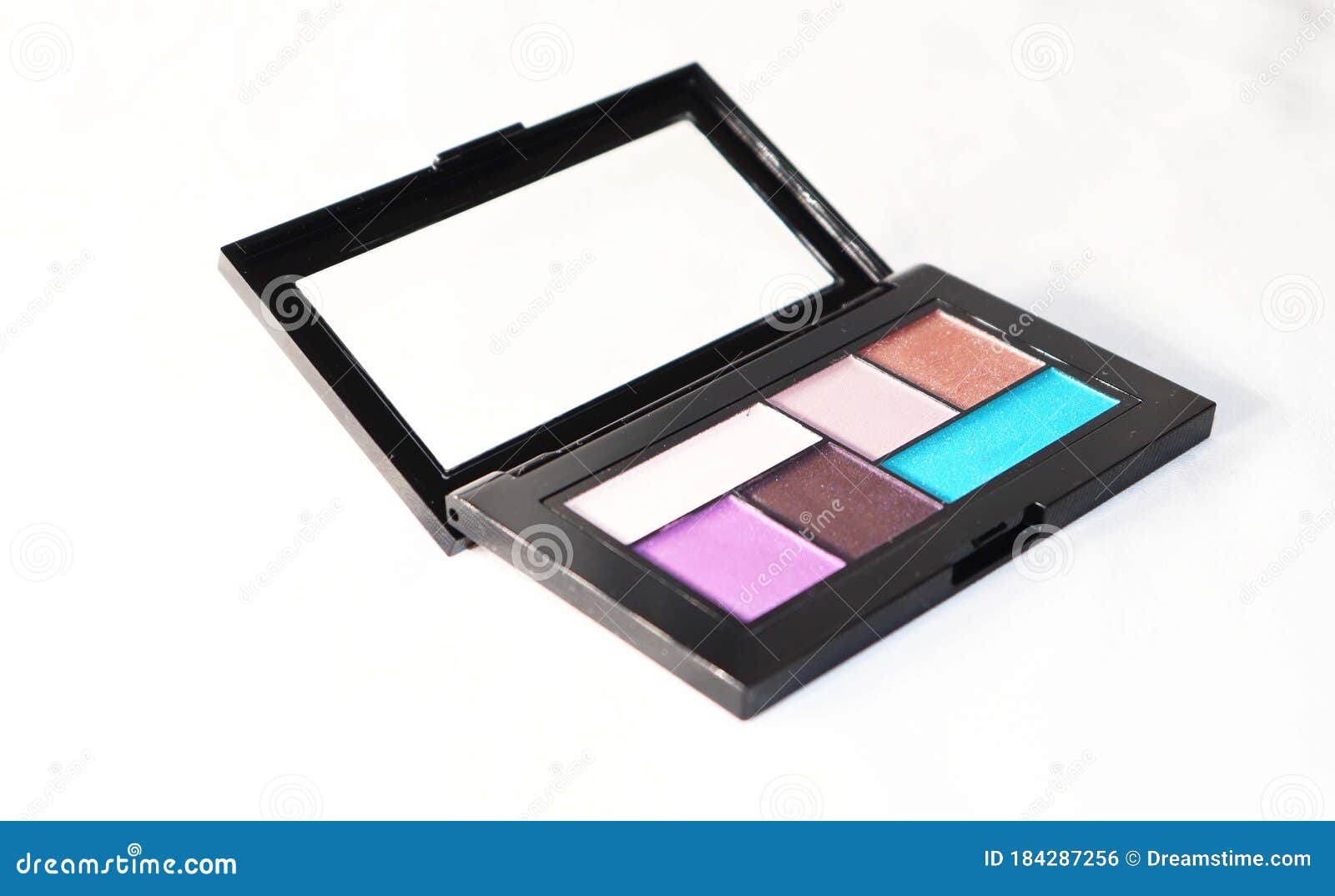 estuche de maquillaje de seis colores pastel