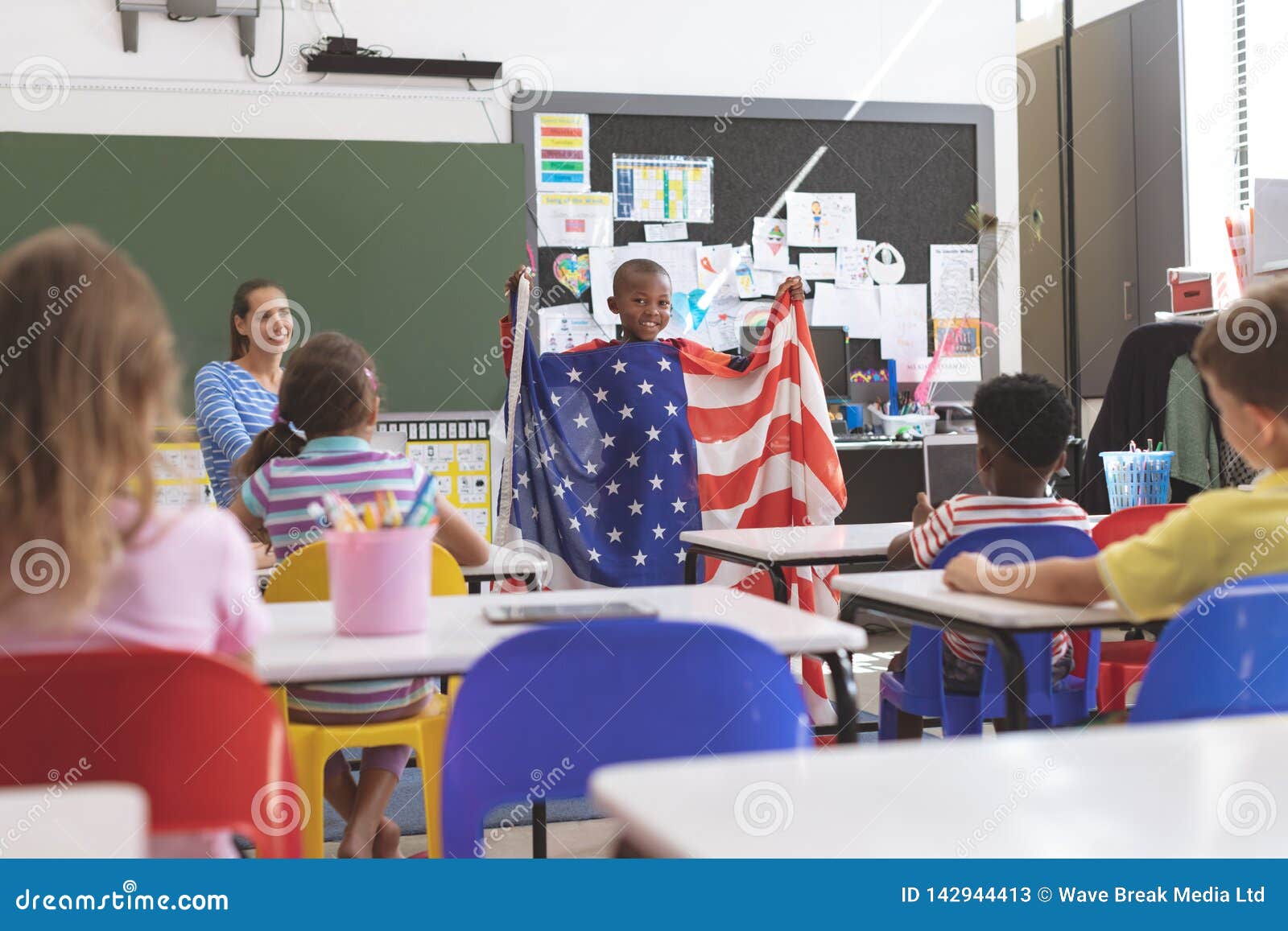 Como é uma sala de aula americana?