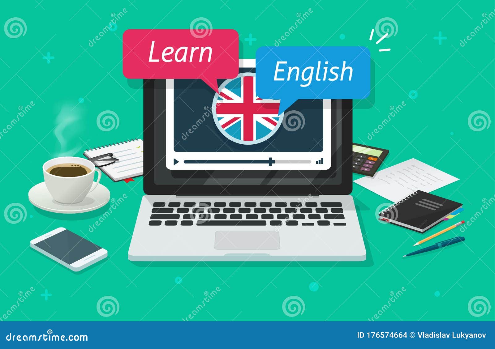 Aprenda Que Os Ingleses Escrevem No Caderno Foto de Stock - Imagem de  estudar, distância: 88511882